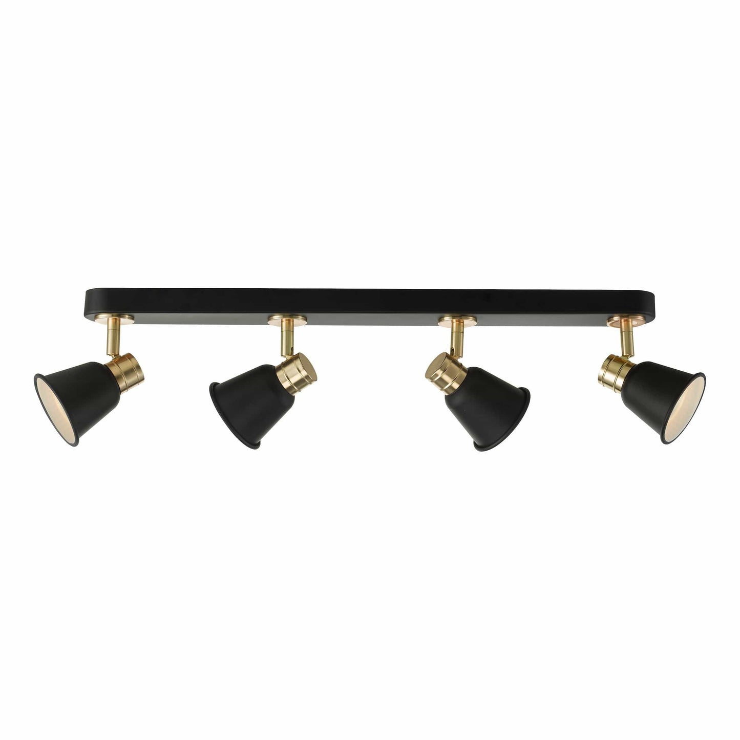 dar lighting Fry 4 Light Bar Spotlight Black & Rose Gold FRY8454