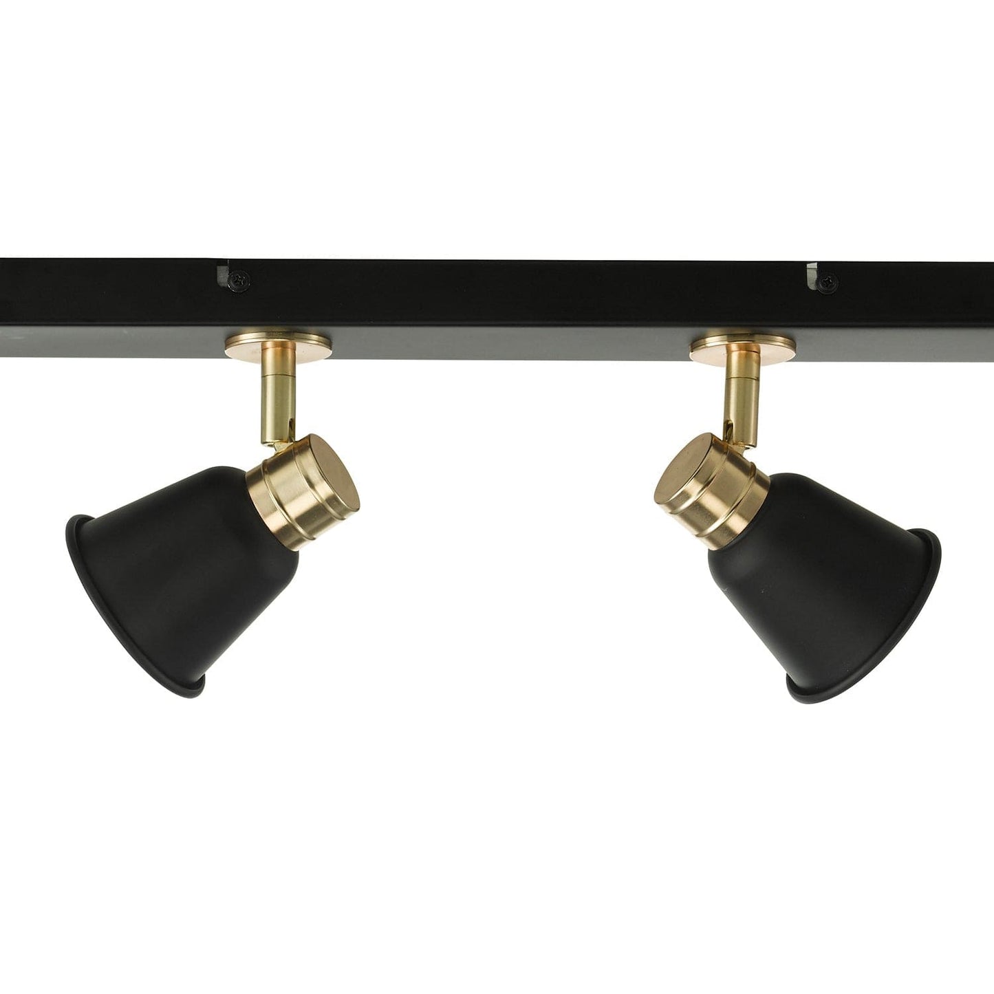 dar lighting Fry 4 Light Bar Spotlight Black & Rose Gold FRY8454