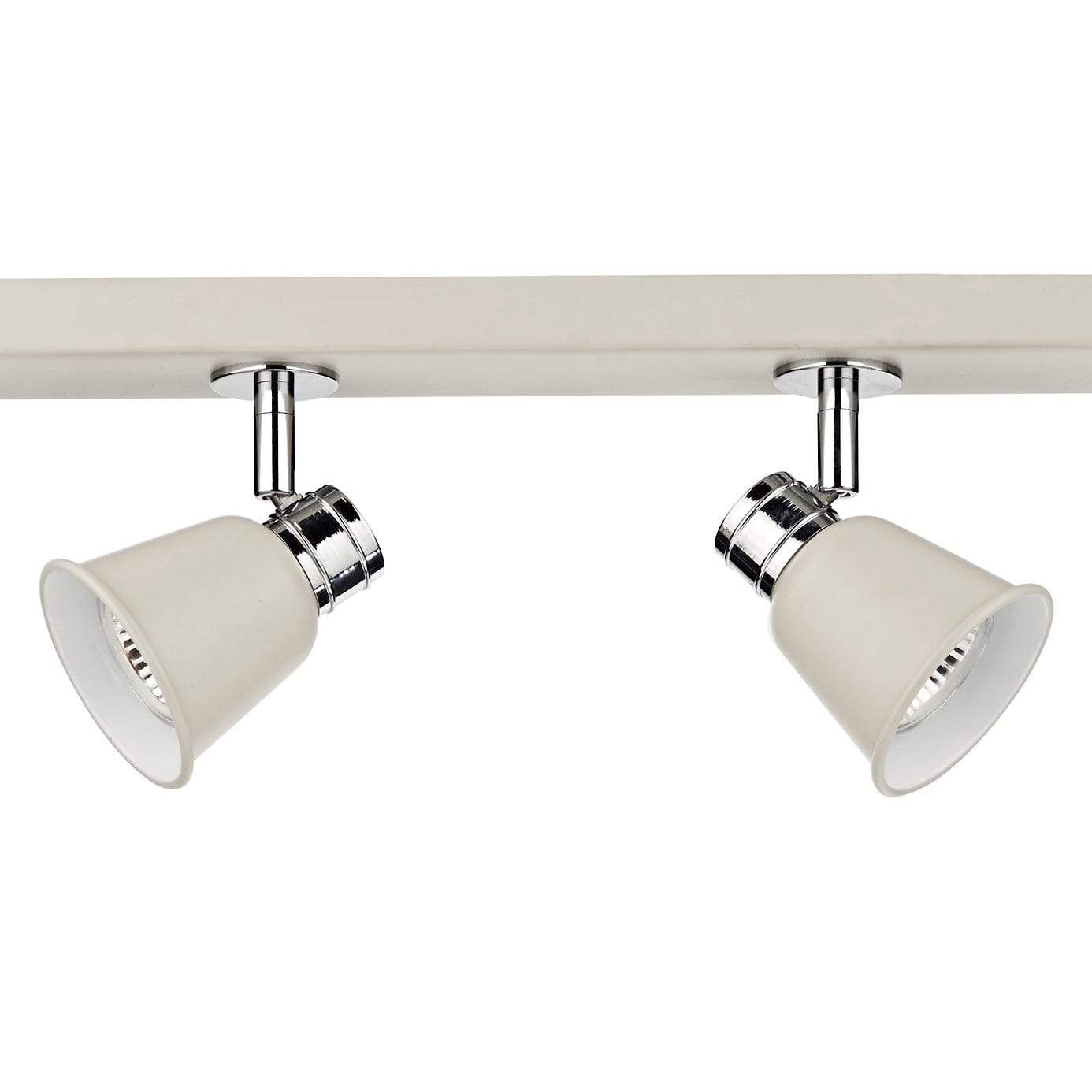 dar lighting Fry 4 Light Bar Spotlight Cream Polished Chrome FRY8433