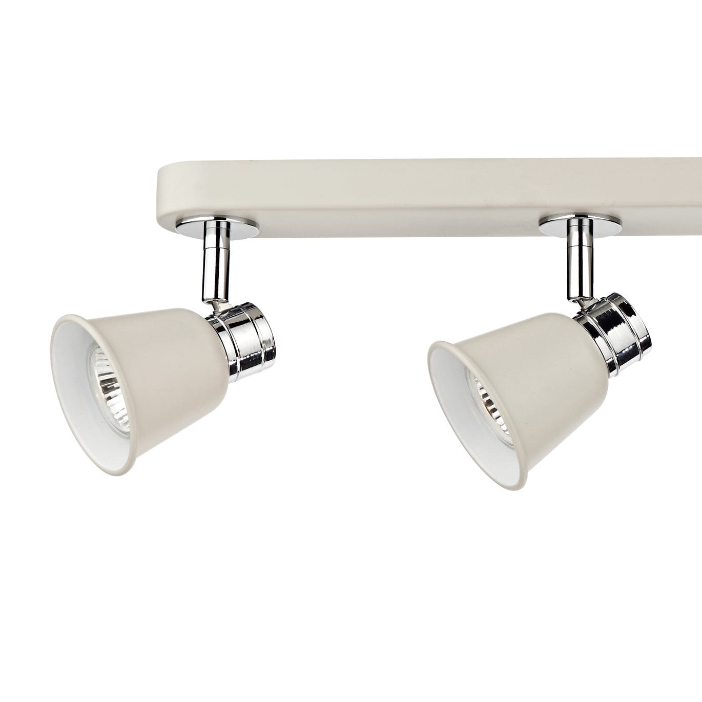 dar lighting Fry 4 Light Bar Spotlight Cream Polished Chrome FRY8433