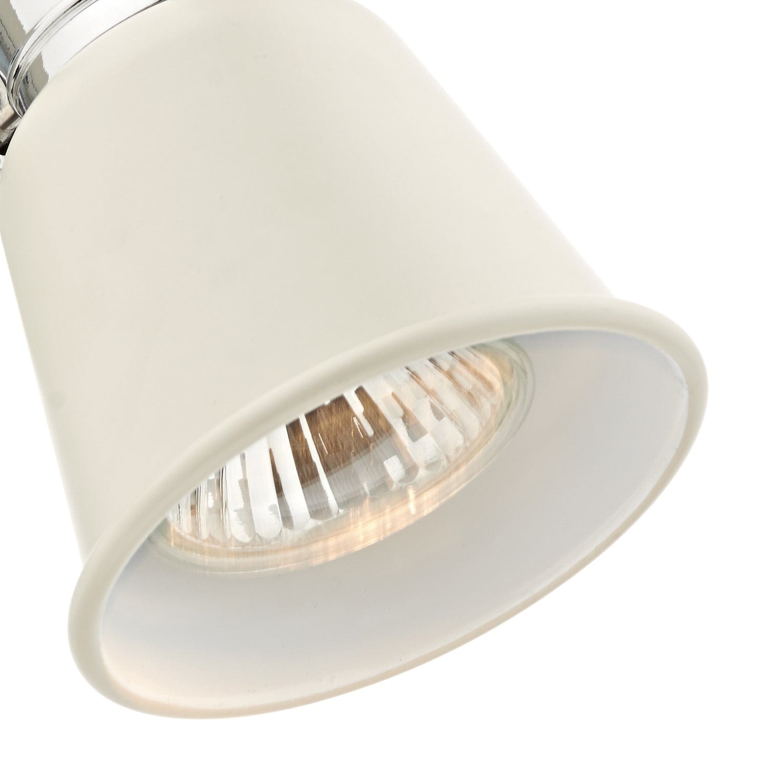 dar lighting Fry Single Wall Spotlight Cream Polished Chrome FRY0733