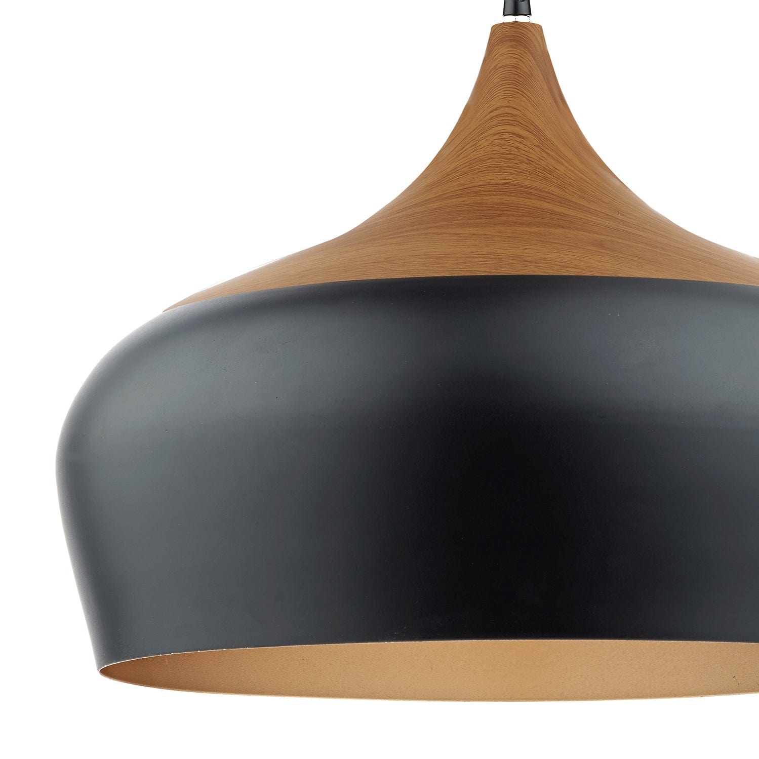 dar lighting Gaucho 1 Light Pendant Black Large GAU8622