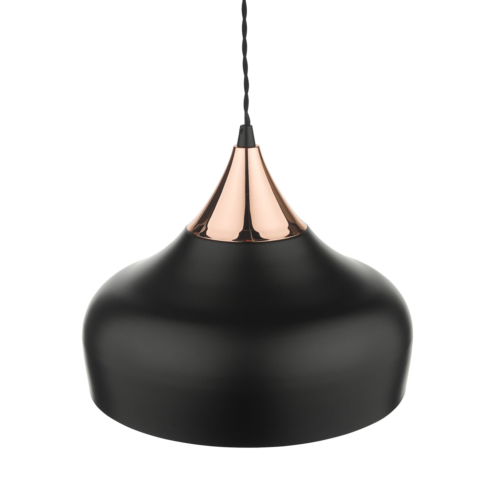 dar lighting Gaucho 1 Light Single Pendant Black And Copper GAU0164