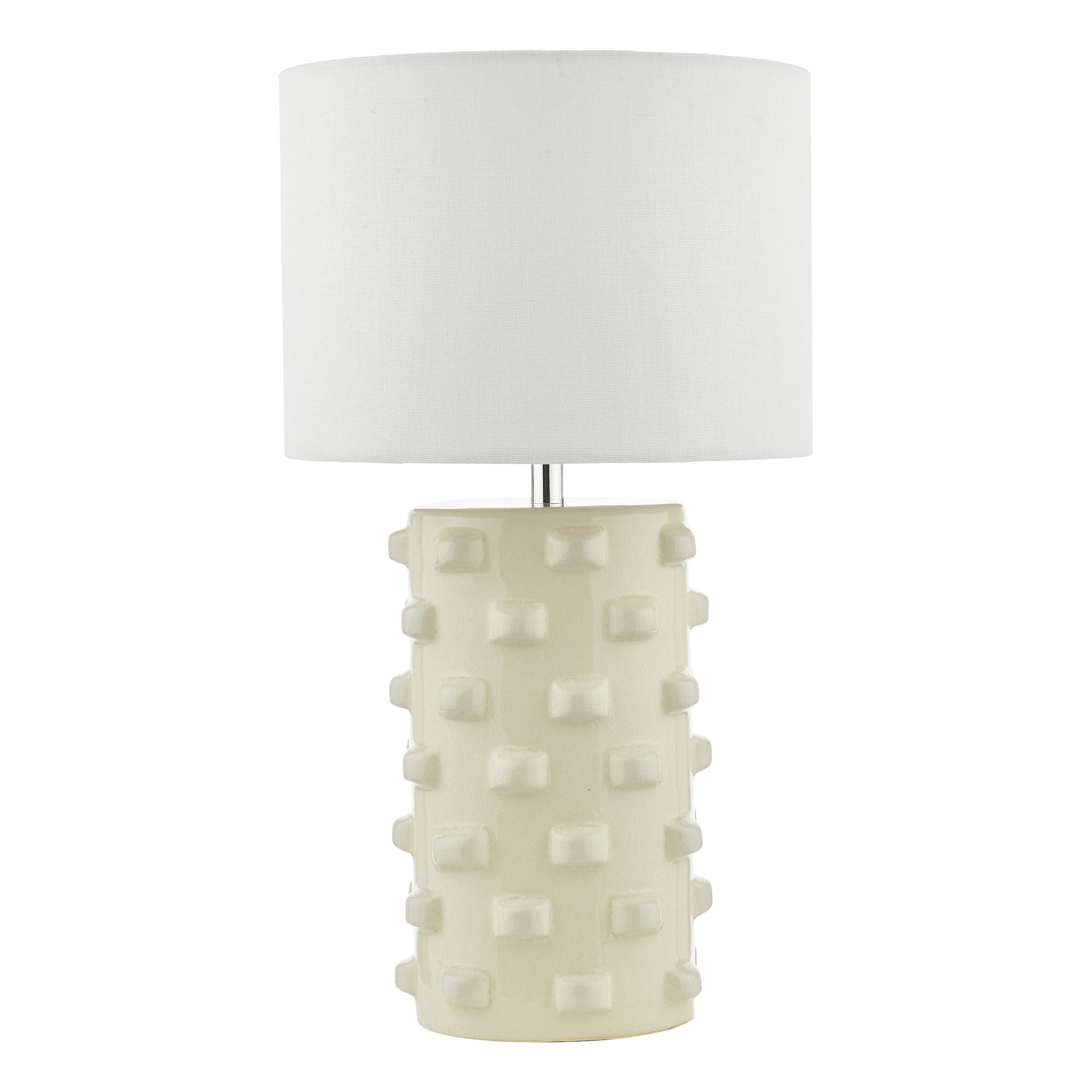 dar lighting Georgina Table Lamp White With Shade GEO422