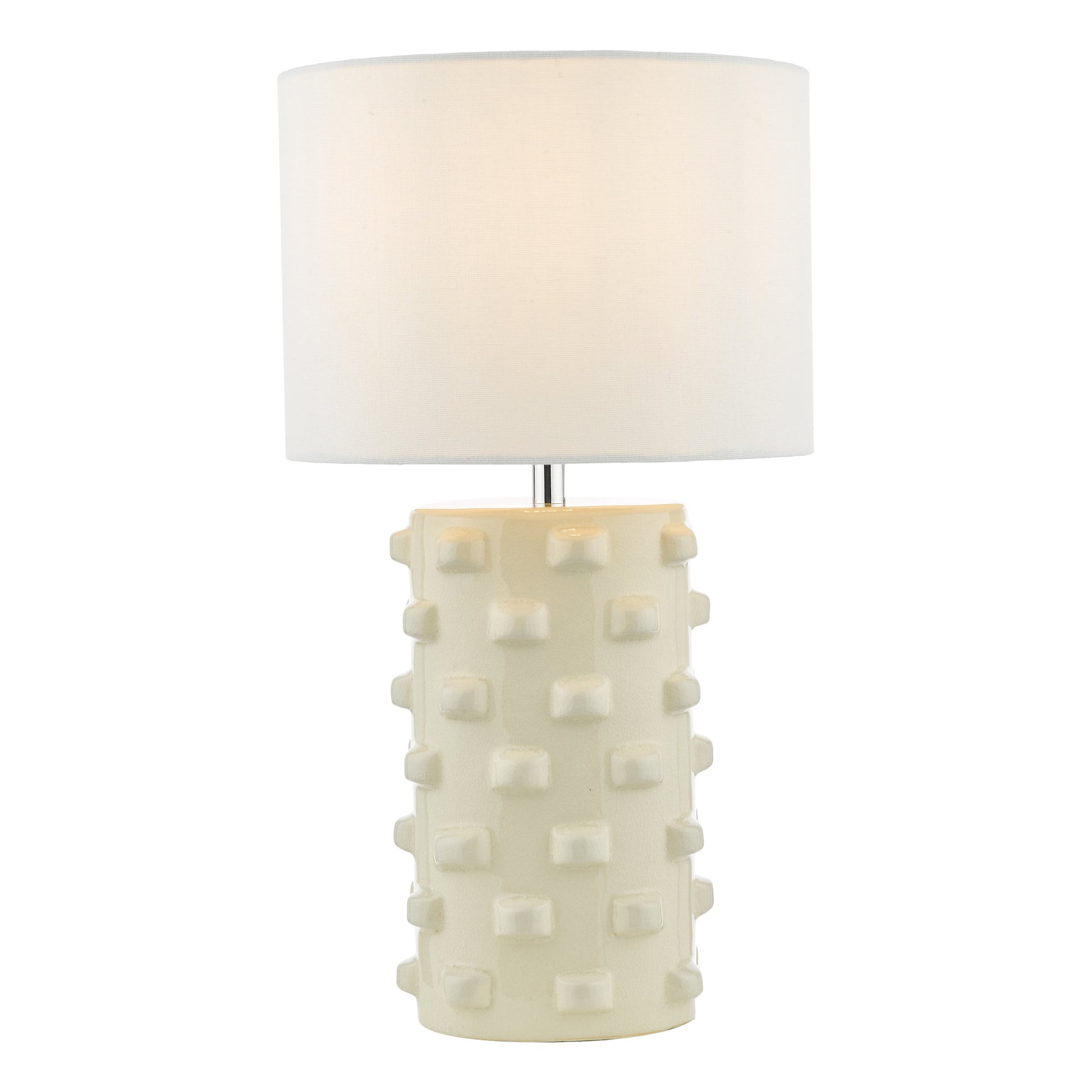 dar lighting Georgina Table Lamp White With Shade GEO422