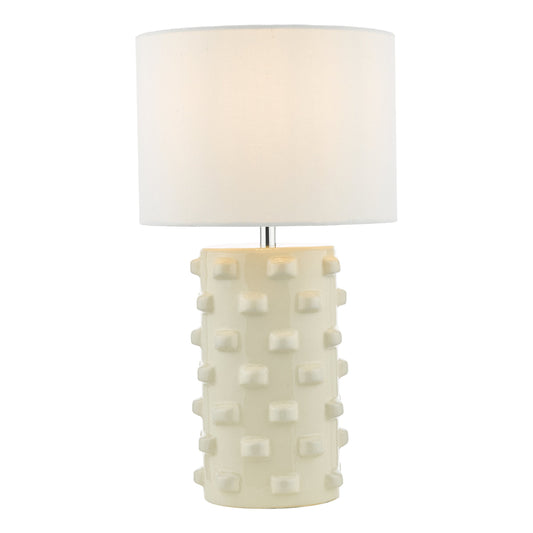 dar lighting Georgina Table Lamp White With Shade GEO422