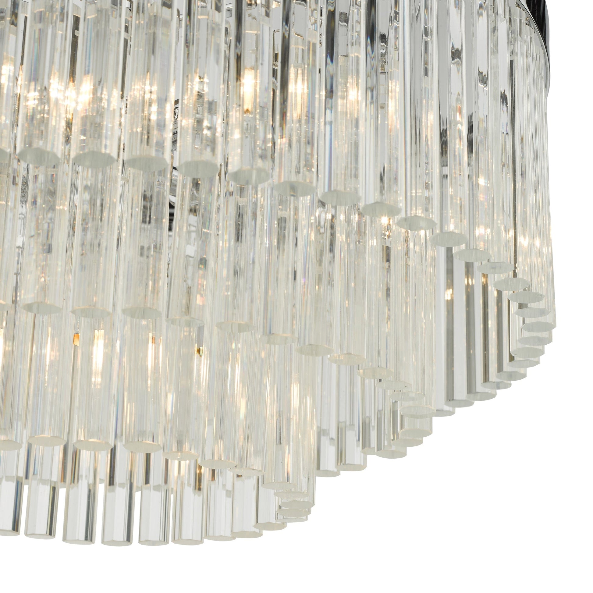 dar lighting Giovana 5 Light Pendant Polished Chrome Clear Glass GIO0508