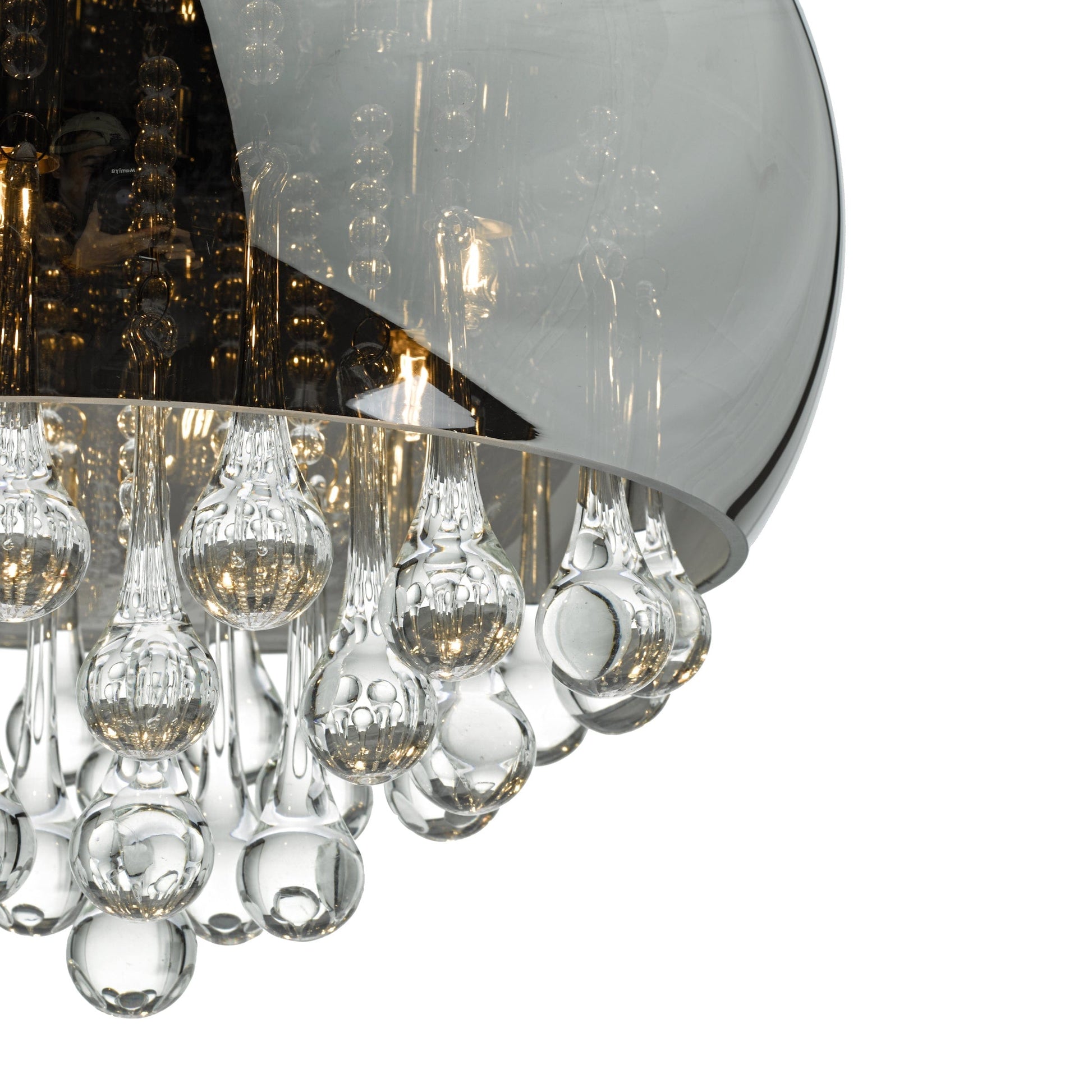 dar lighting Giselle 5 Light Pendant Smoked & Clear Glass GIS0510