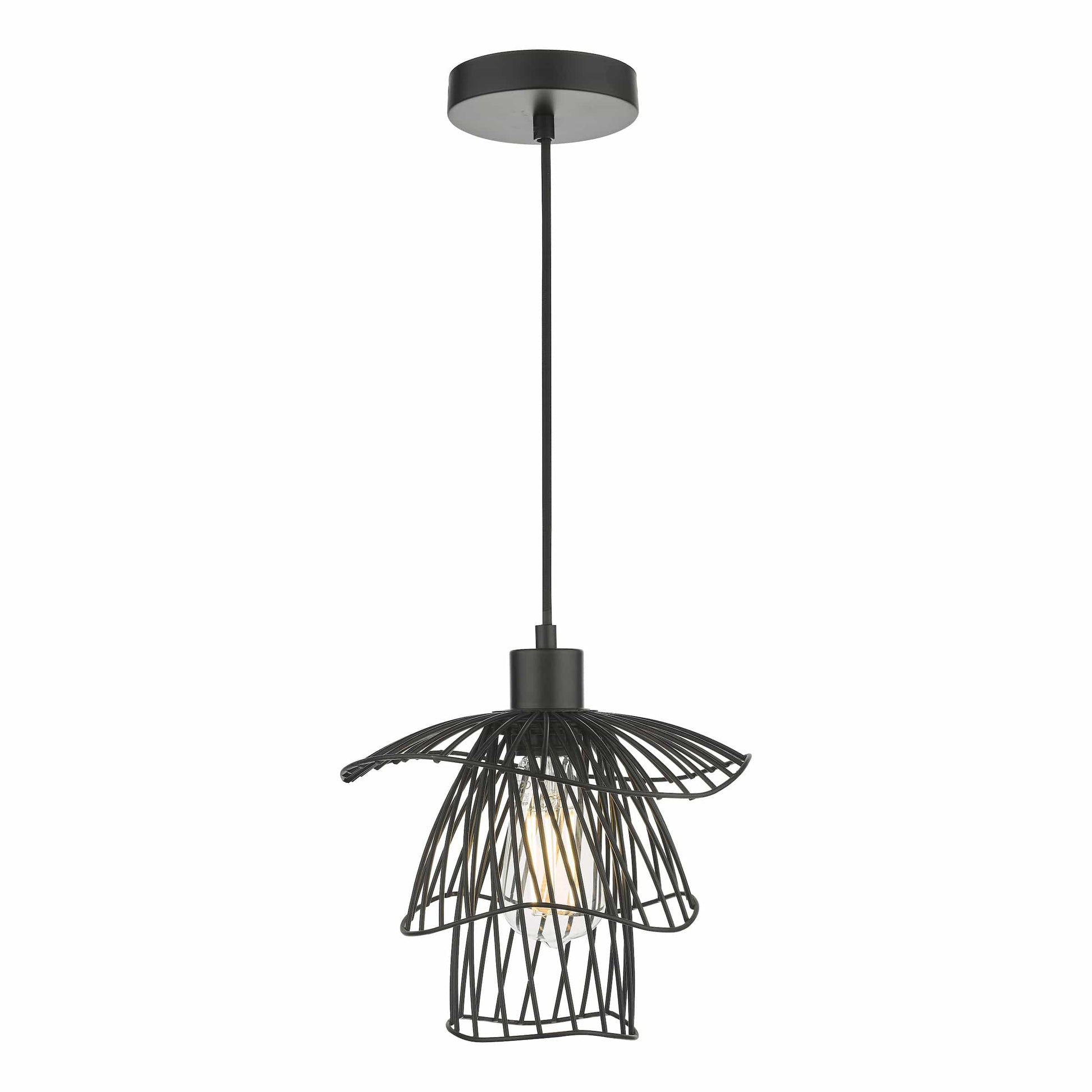 dar lighting Gonzalo Pendant Satin Black GON0122