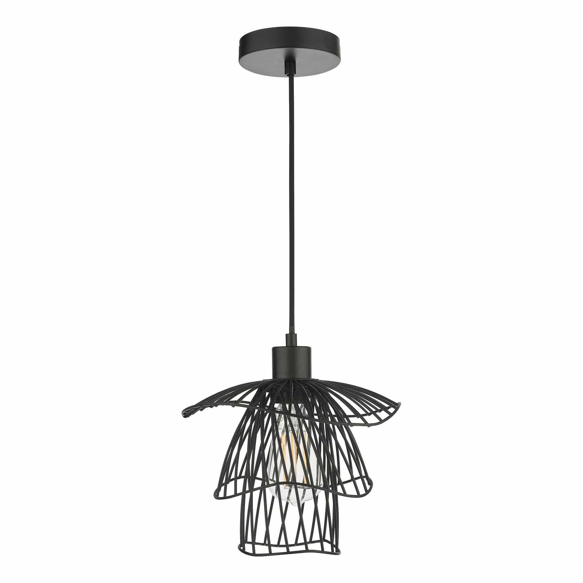 dar lighting Gonzalo Pendant Satin Black GON0122