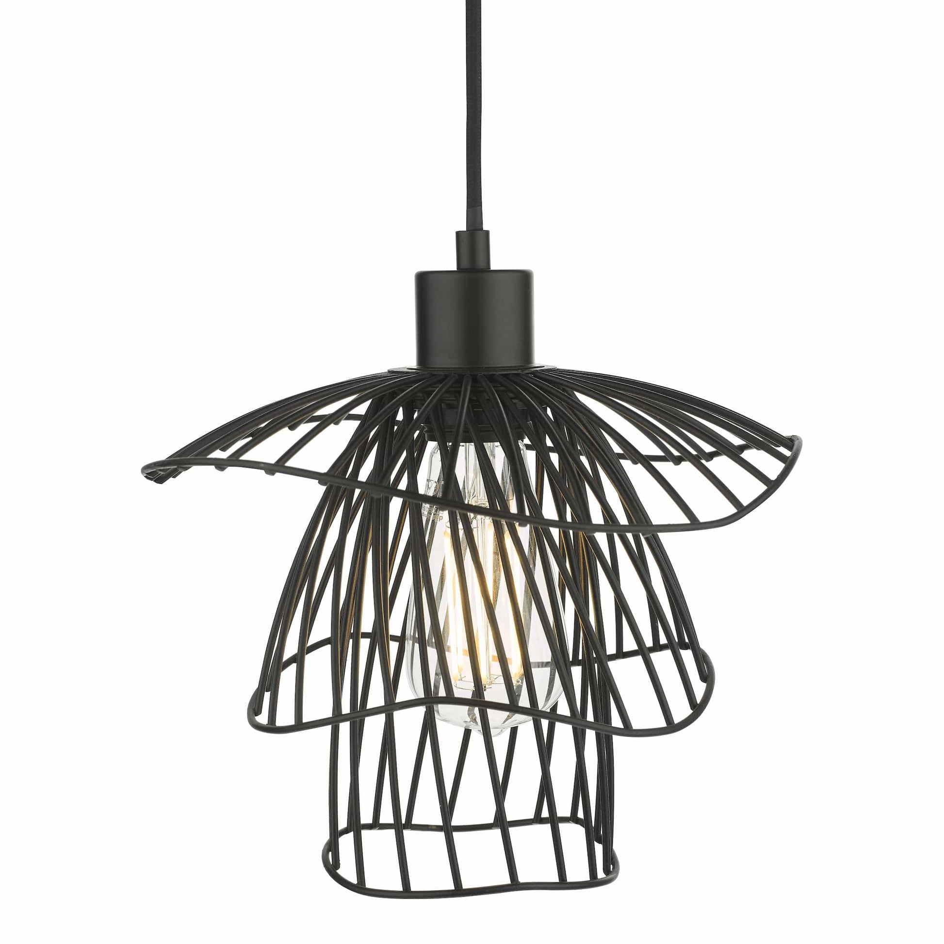 dar lighting Gonzalo Pendant Satin Black GON0122