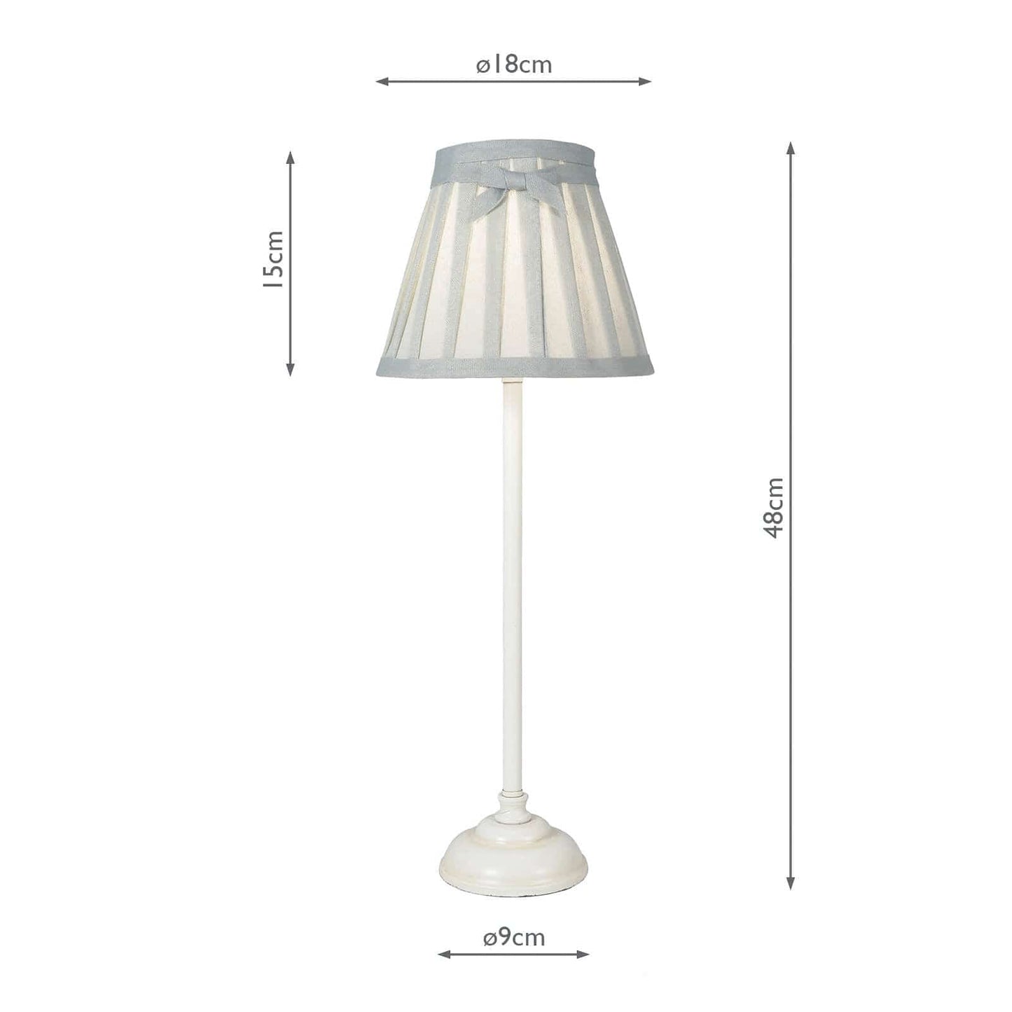 dar lighting Grace Table Lamp Antique White With Shade GRA422