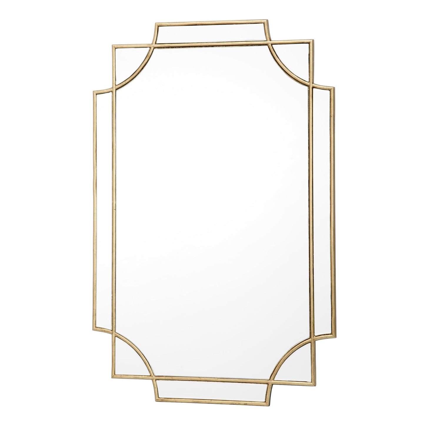 dar lighting Guapo Rectangle Gold Detail Mirror 90 x 60cm 002GUA9060