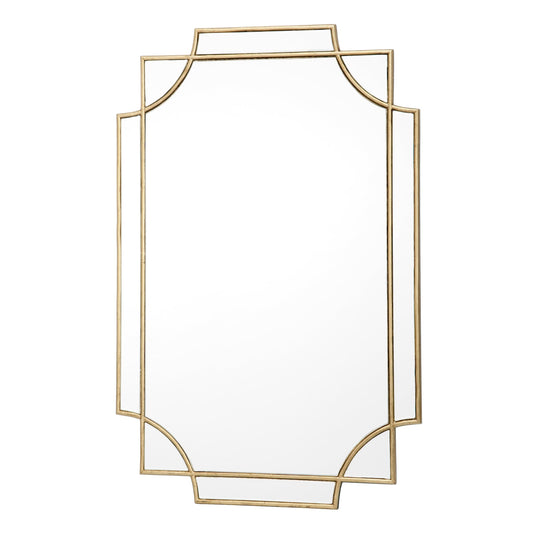 dar lighting Guapo Rectangle Gold Detail Mirror 90 x 60cm 002GUA9060