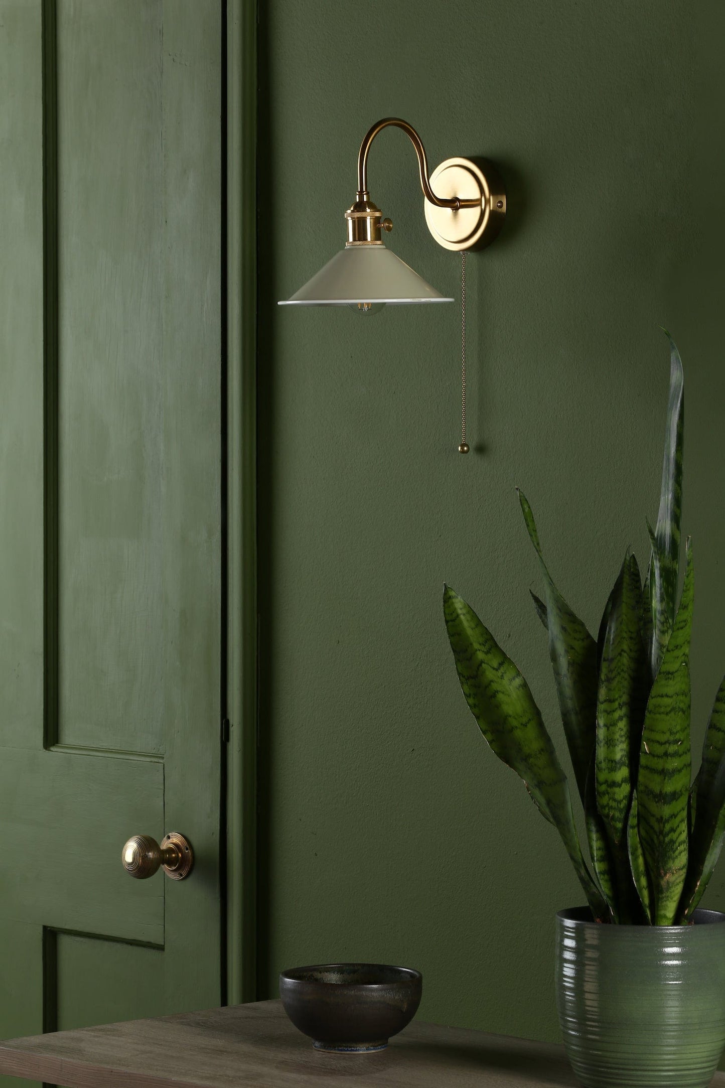 dar lighting Hadano Wall Light Natural Brass With Cashmere Shade HAD0740-06