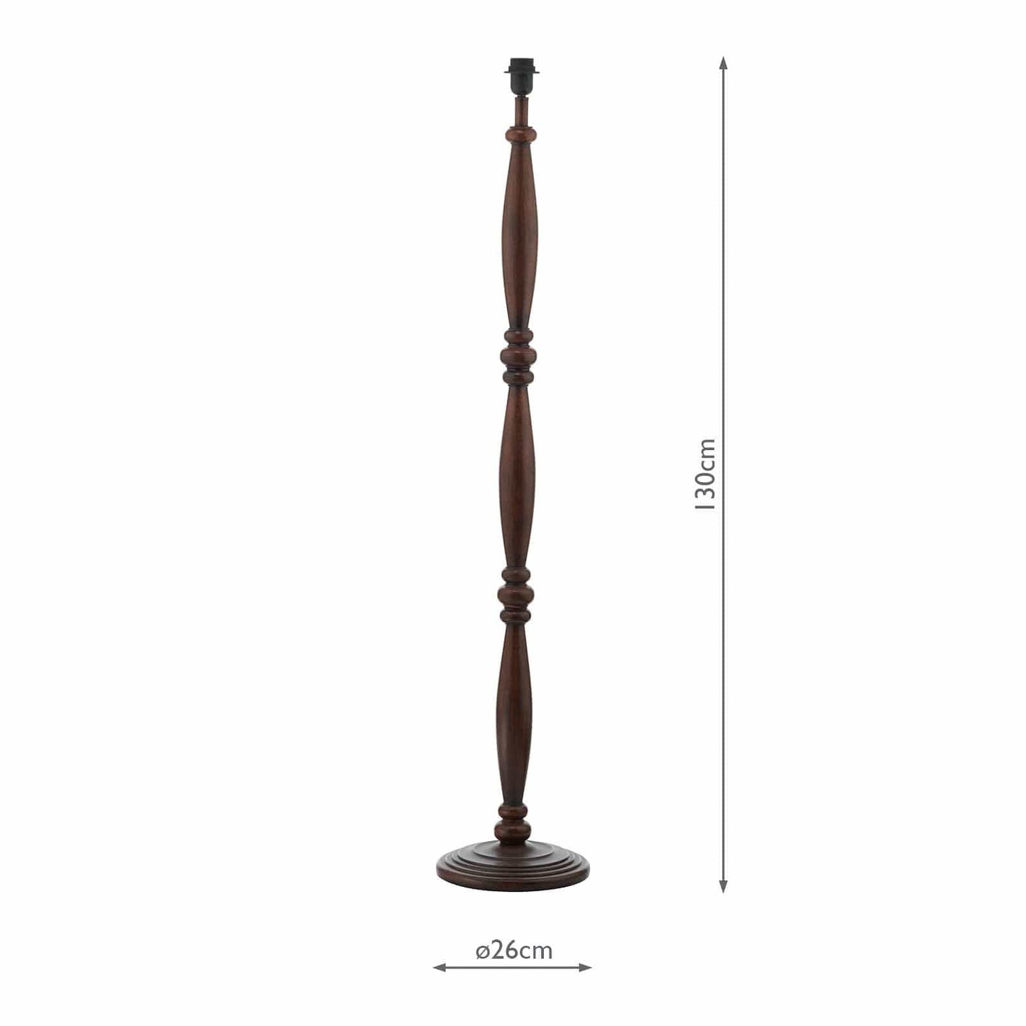 dar lighting Hayward Floor Lamp Dark Wood Base Only HAY4947