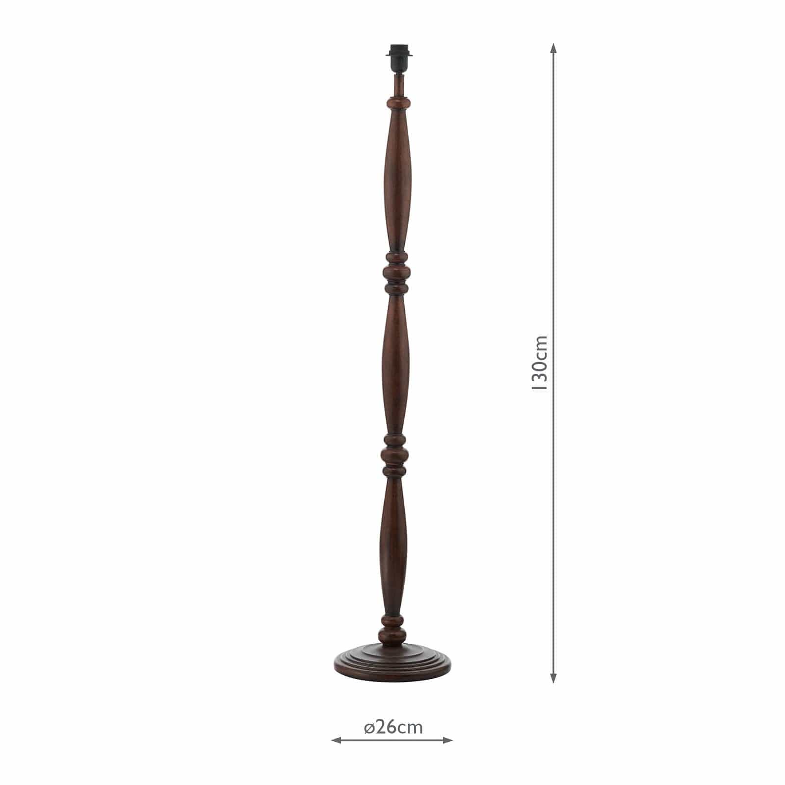 dar lighting Hayward Floor Lamp Dark Wood Base Only HAY4947