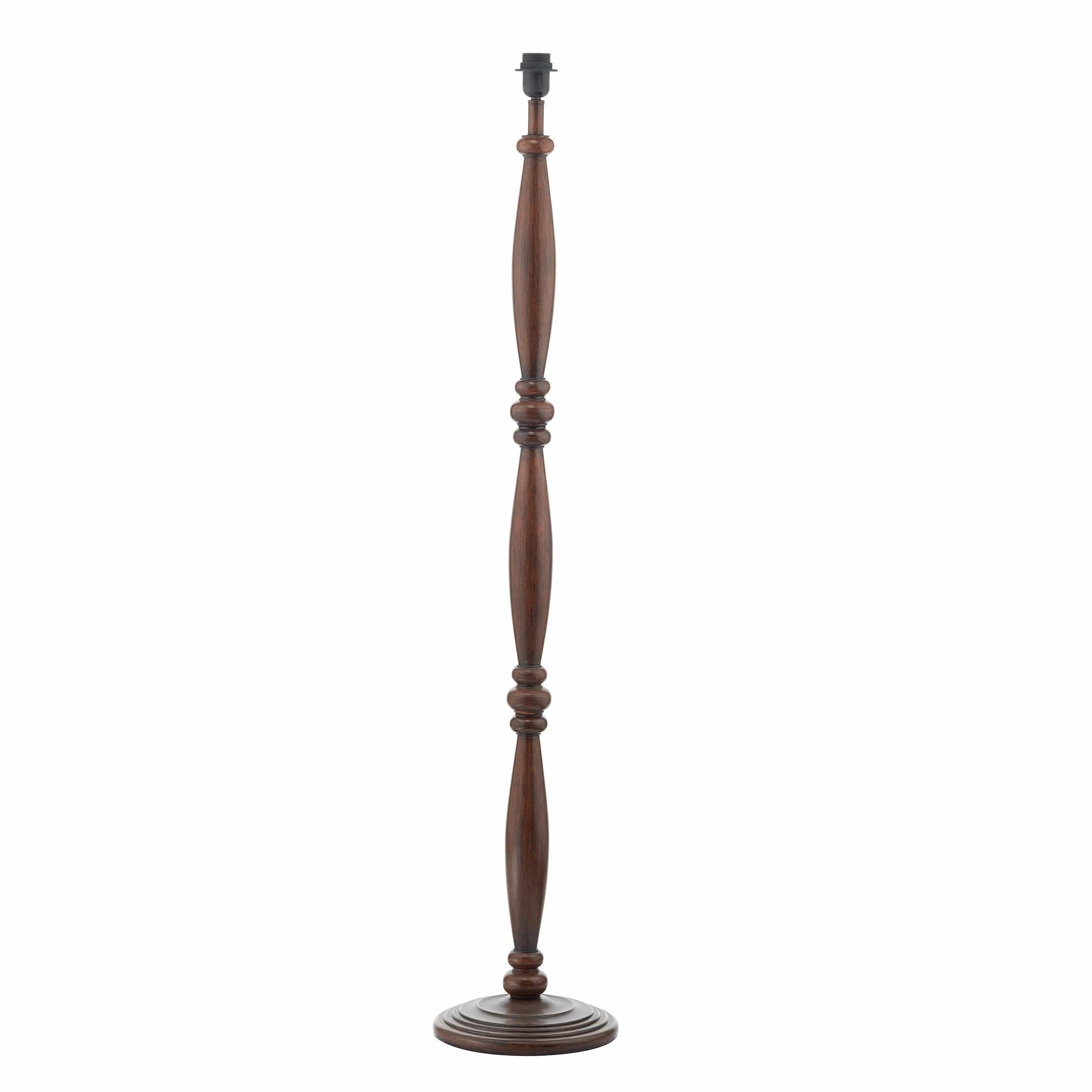 dar lighting Hayward Floor Lamp Dark Wood Base Only HAY4947