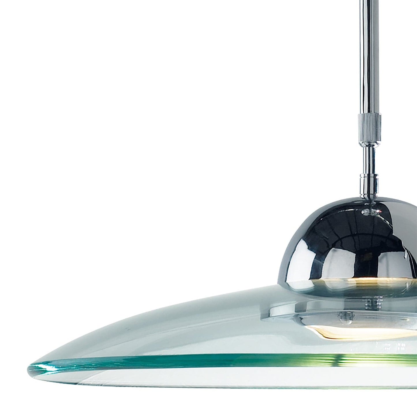 dar lighting Hemisphere Pendant Polished Chrome and Clear Glass HEM8650