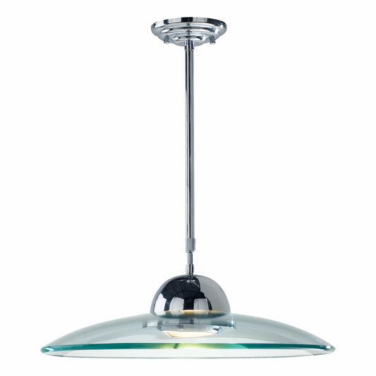 dar lighting Hemisphere Pendant Polished Chrome and Clear Glass HEM8650