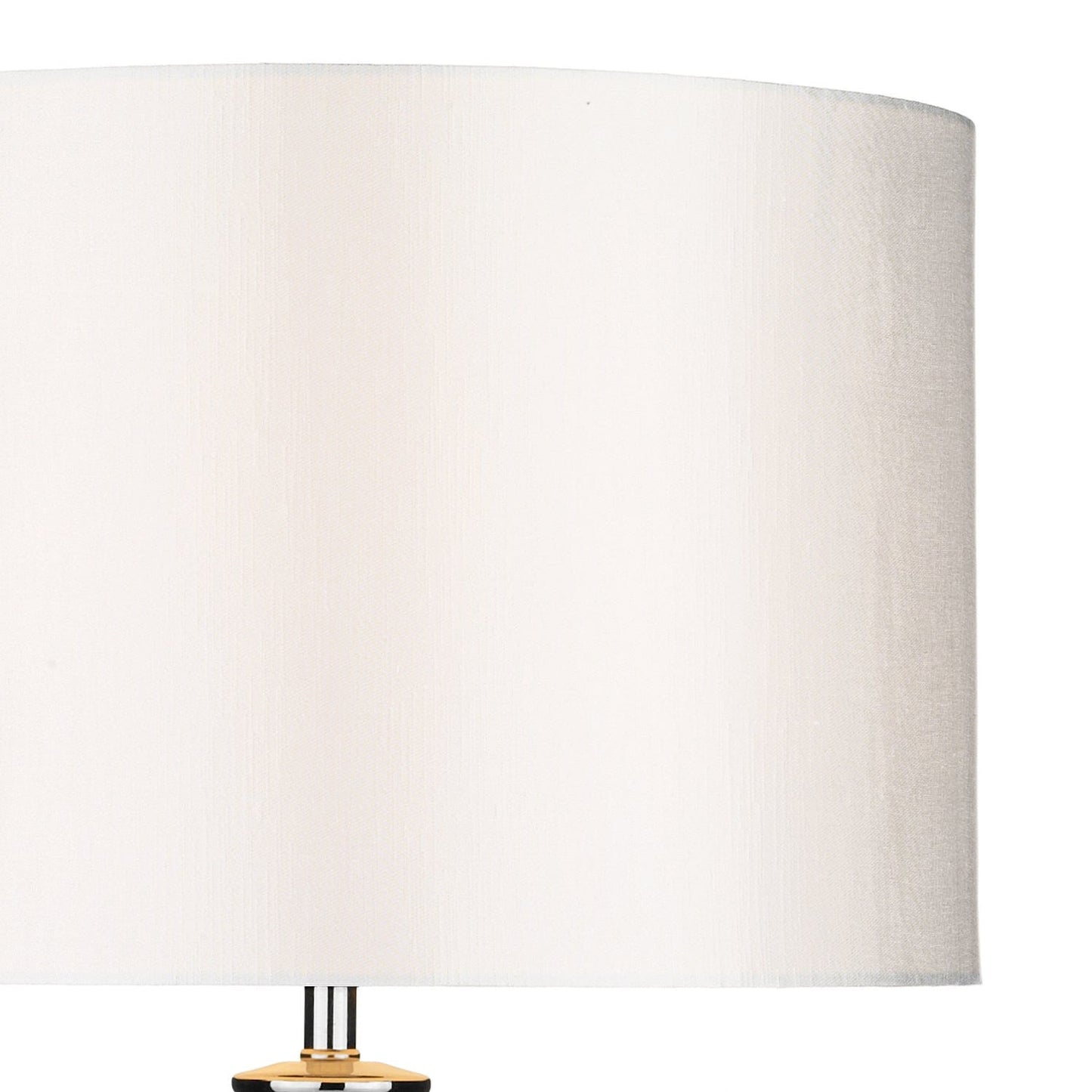 dar lighting Hinton Table Lamp Polished Chrome Crystal With Shade HIN4208