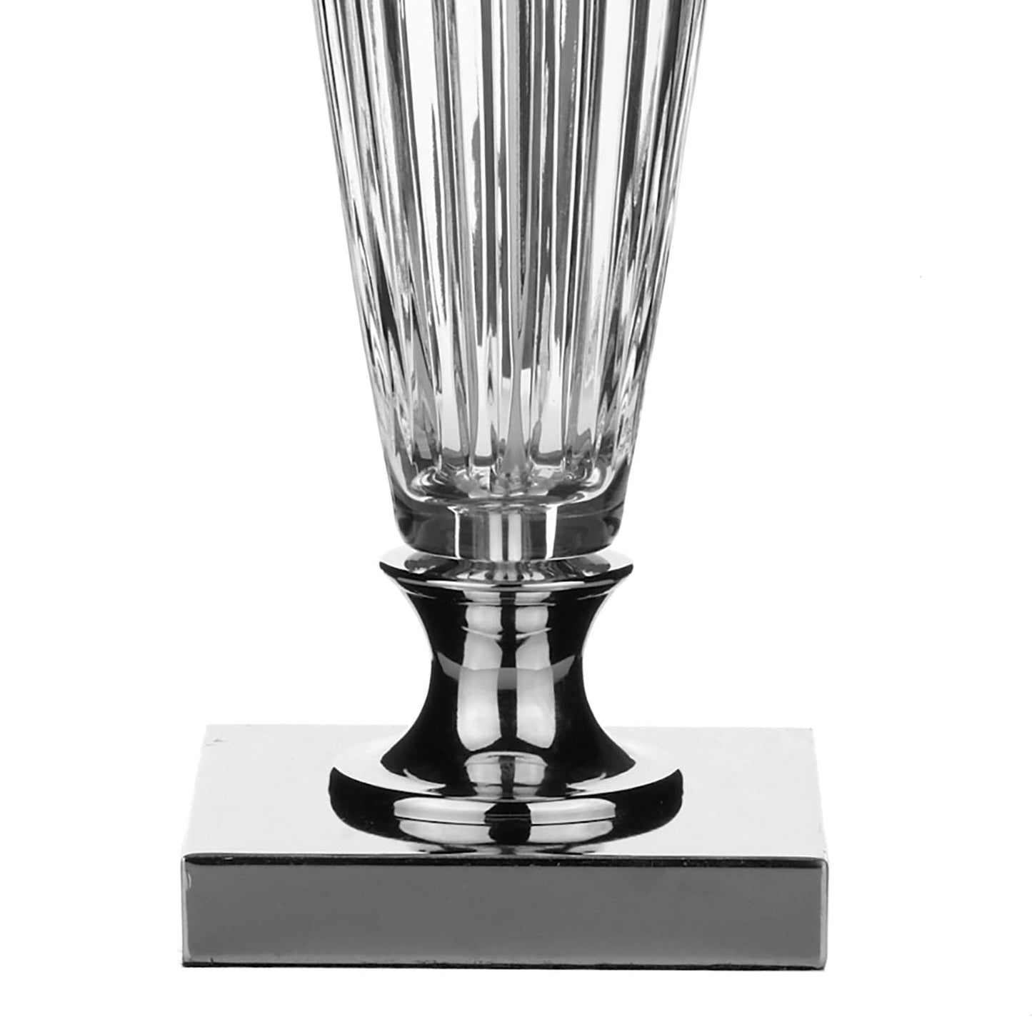dar lighting Hinton Table Lamp Polished Chrome Crystal With Shade HIN4208
