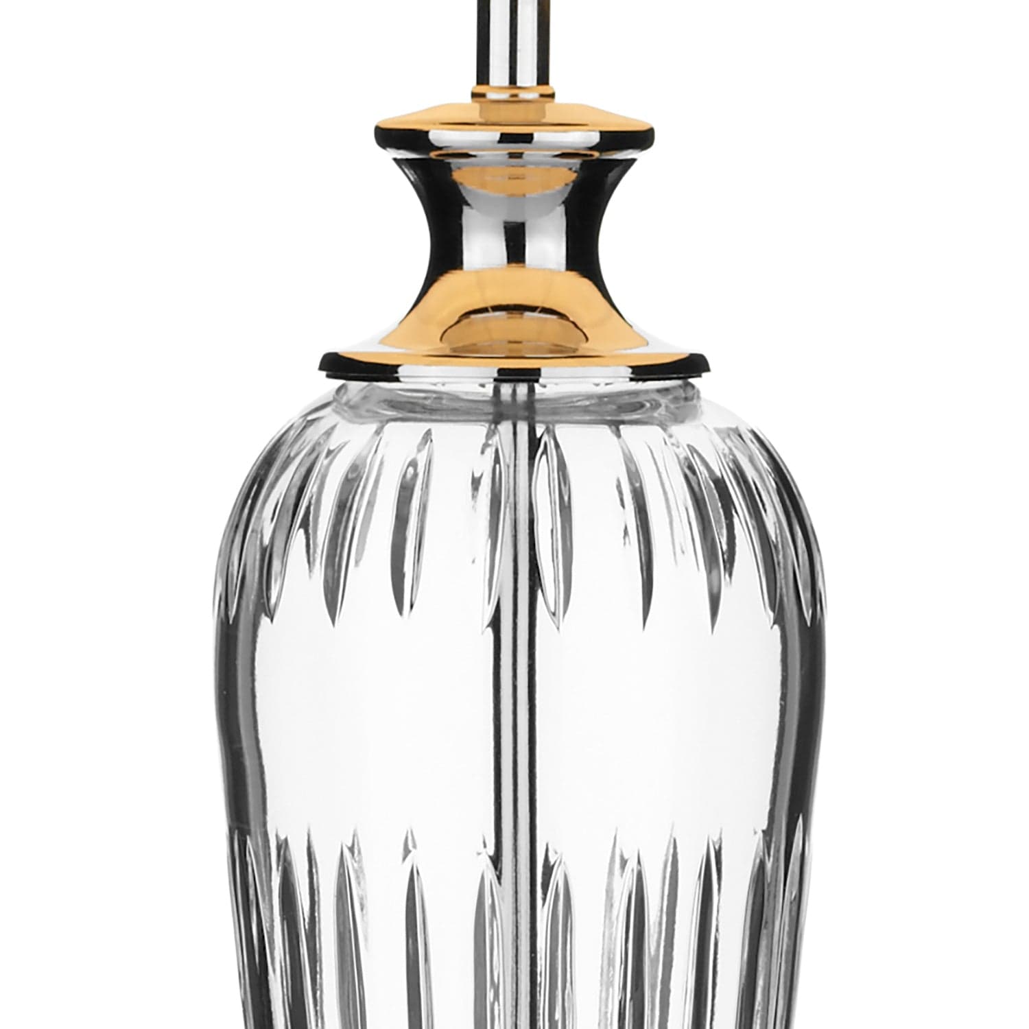dar lighting Hinton Table Lamp Polished Chrome Crystal With Shade HIN4208