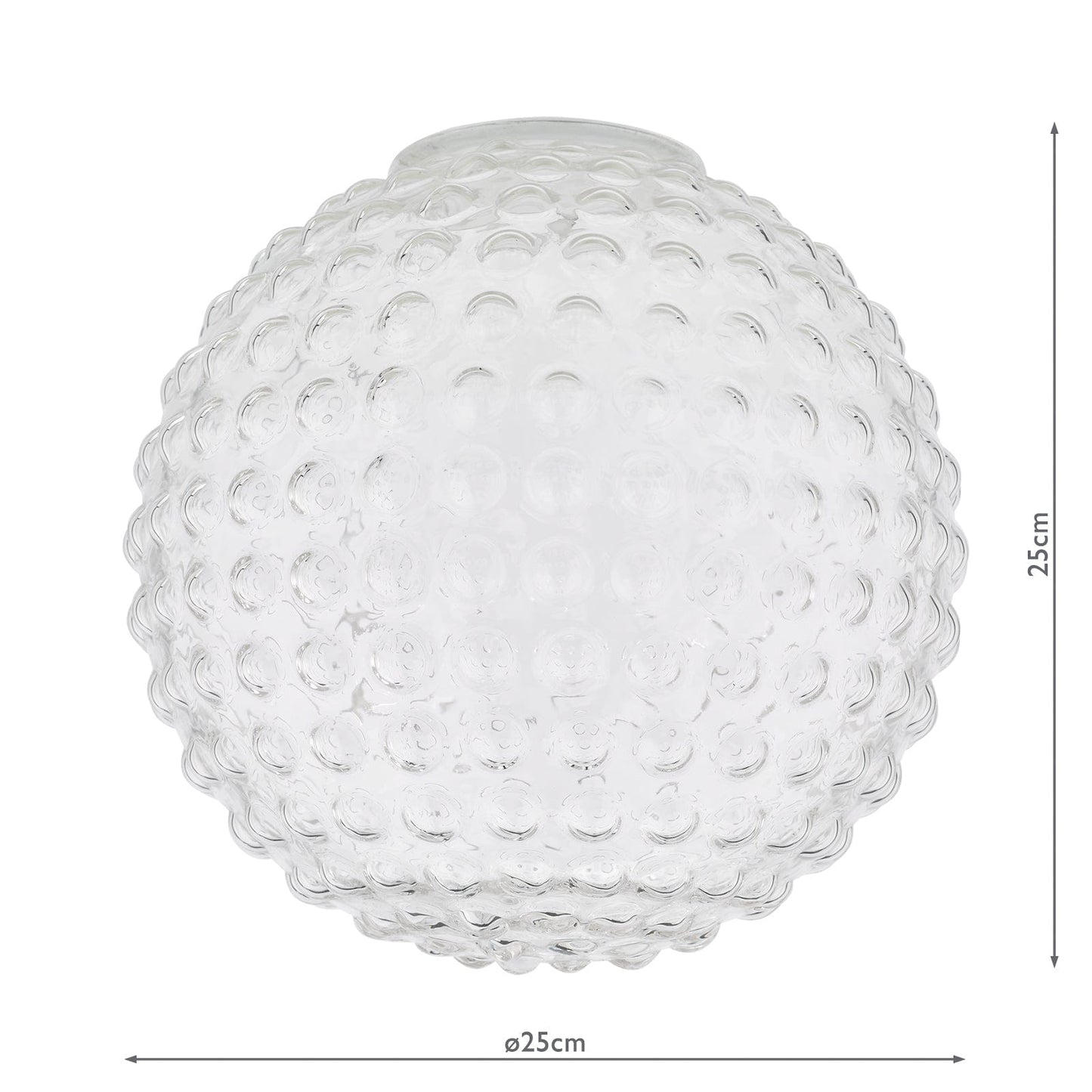 dar lighting Hobnail Easy Fit Shade Clear Glass 25cm HOB8808