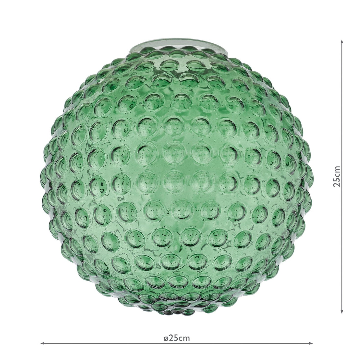 dar lighting Hobnail Easy Fit Shade Green Glass 25cm HOB8824