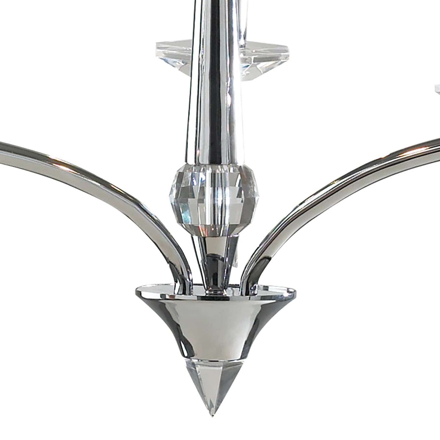 dar lighting Hyperion 3 Light Dual Mount Pendant Polished Chrome Crystal HYP0350