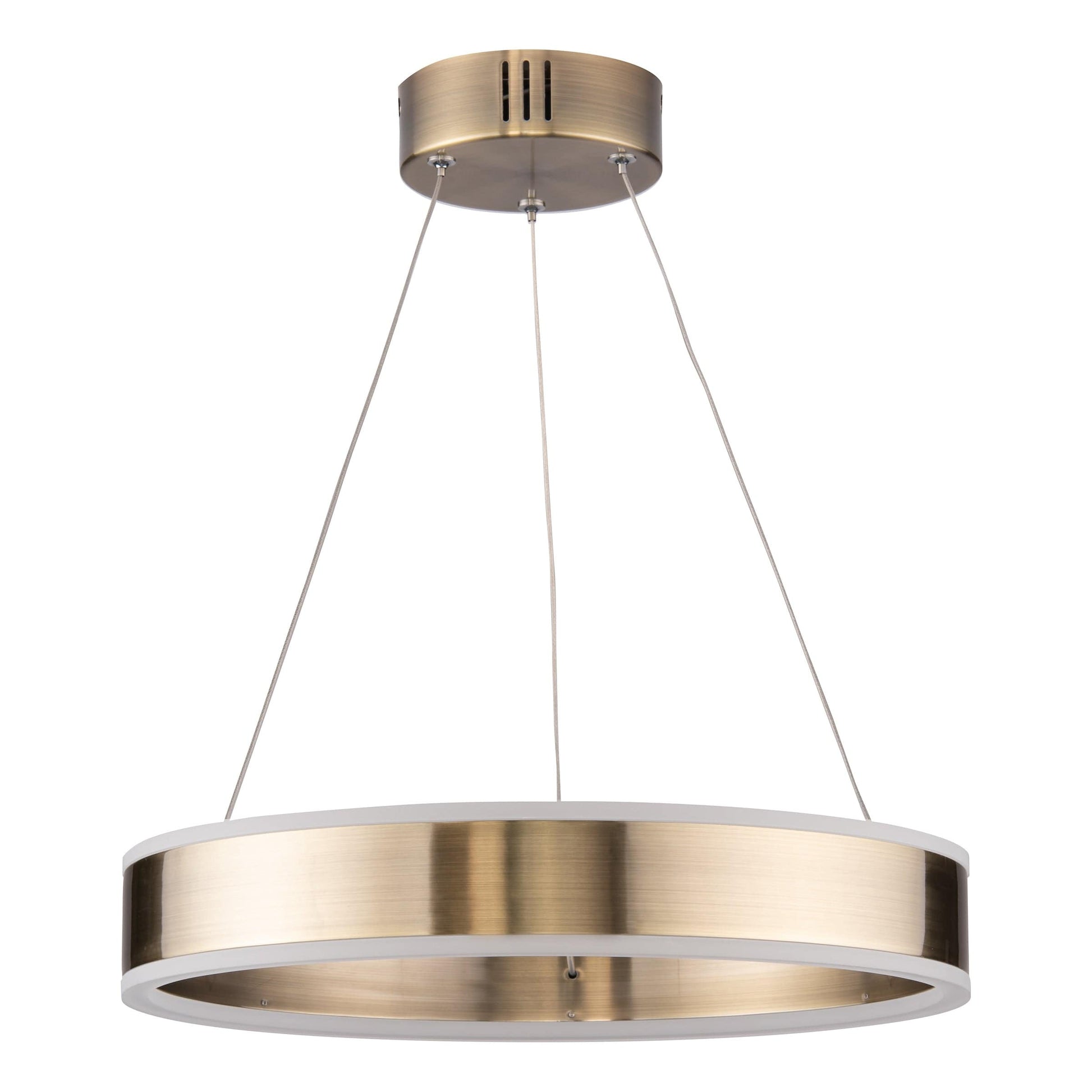 dar lighting Ianna Pendant Antique Brass LED IAN2575