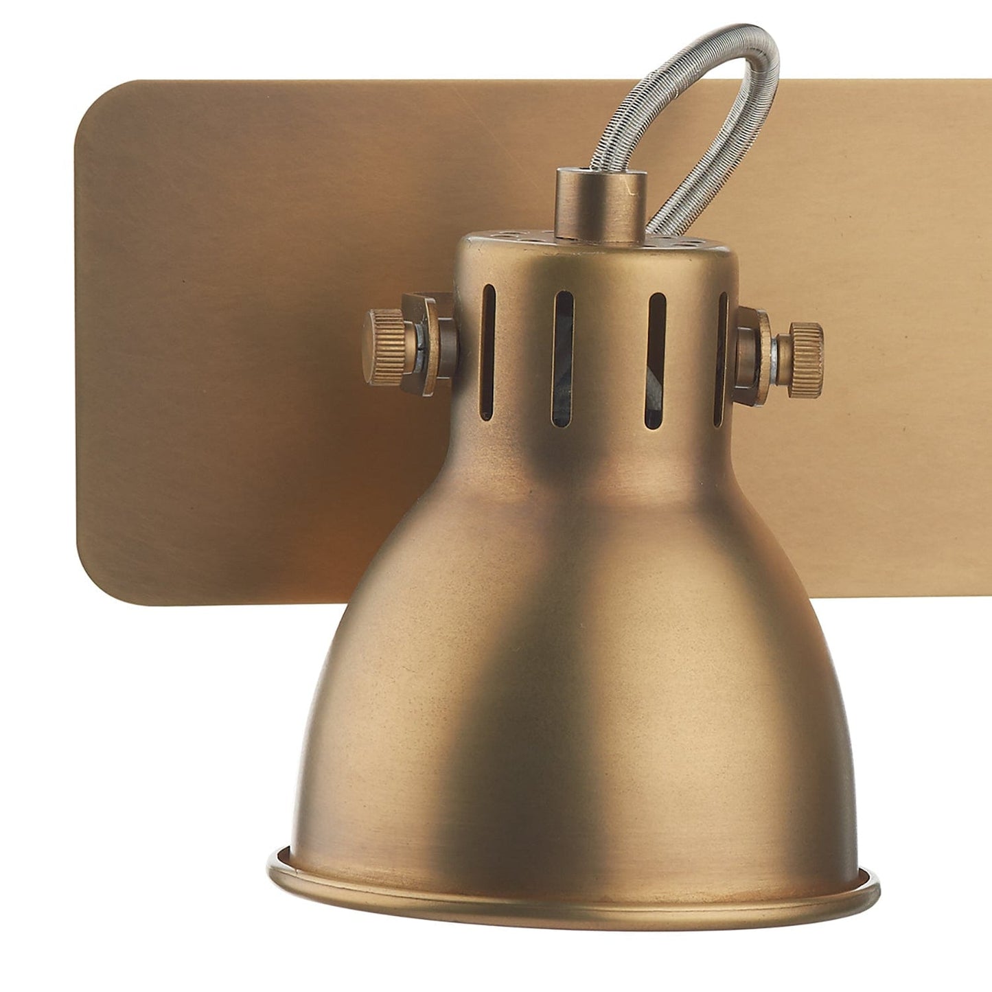 dar lighting Idaho 2 Light Wall Spotlight Natural Brass IDA7775