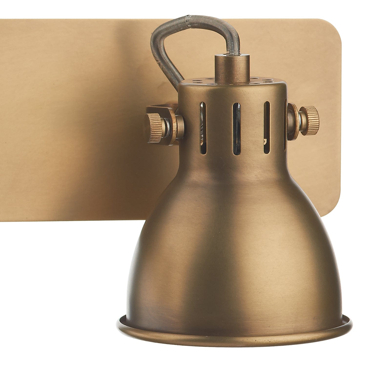 dar lighting Idaho 2 Light Wall Spotlight Natural Brass IDA7775