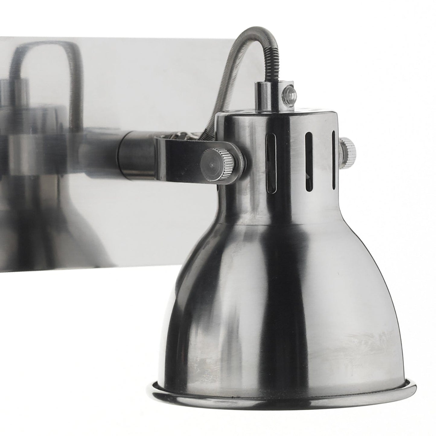 dar lighting Idaho 2 Light Wall Spotlight Natural Chrome IDA7746