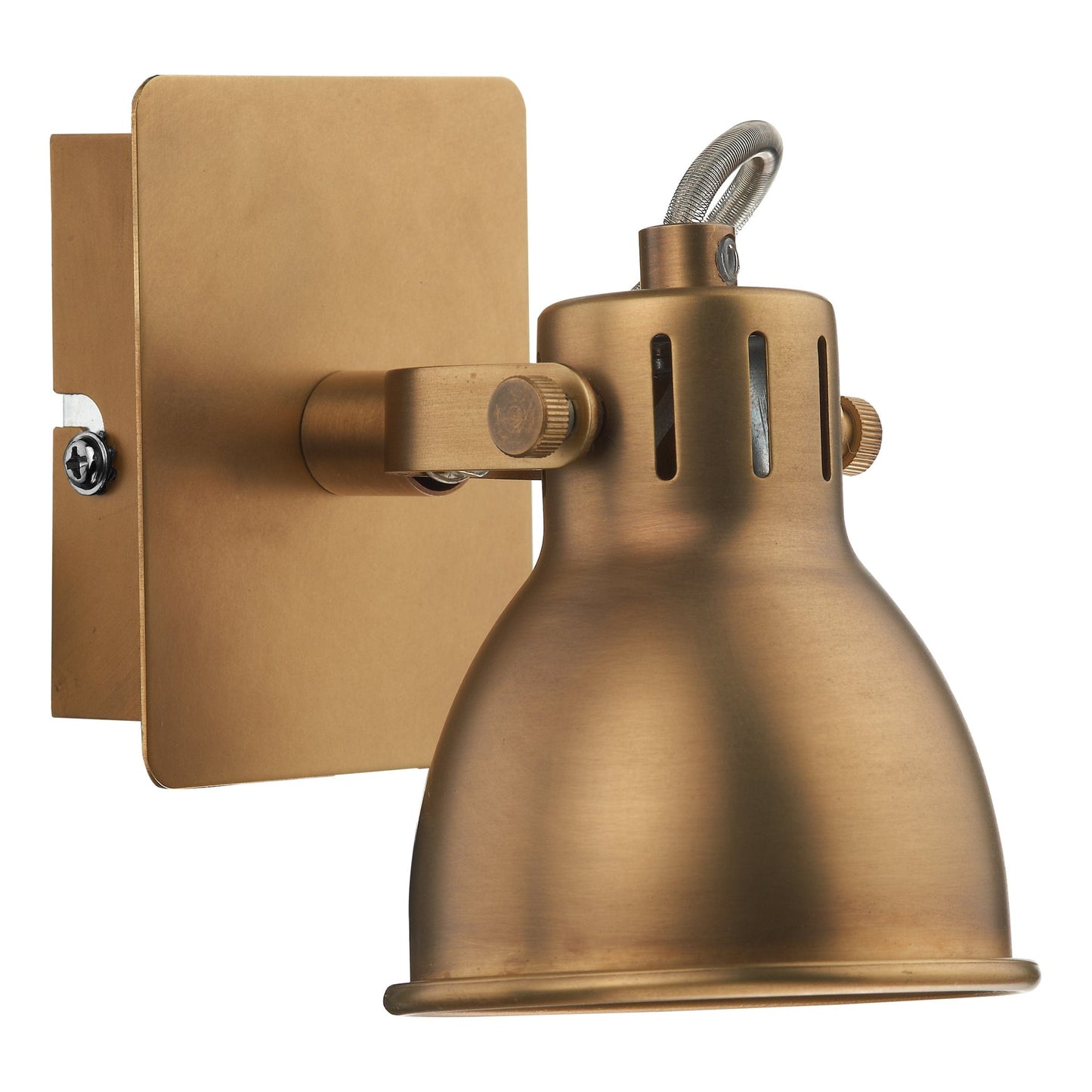 dar lighting Idaho Single Wall Spotlight Natural Brass IDA0775