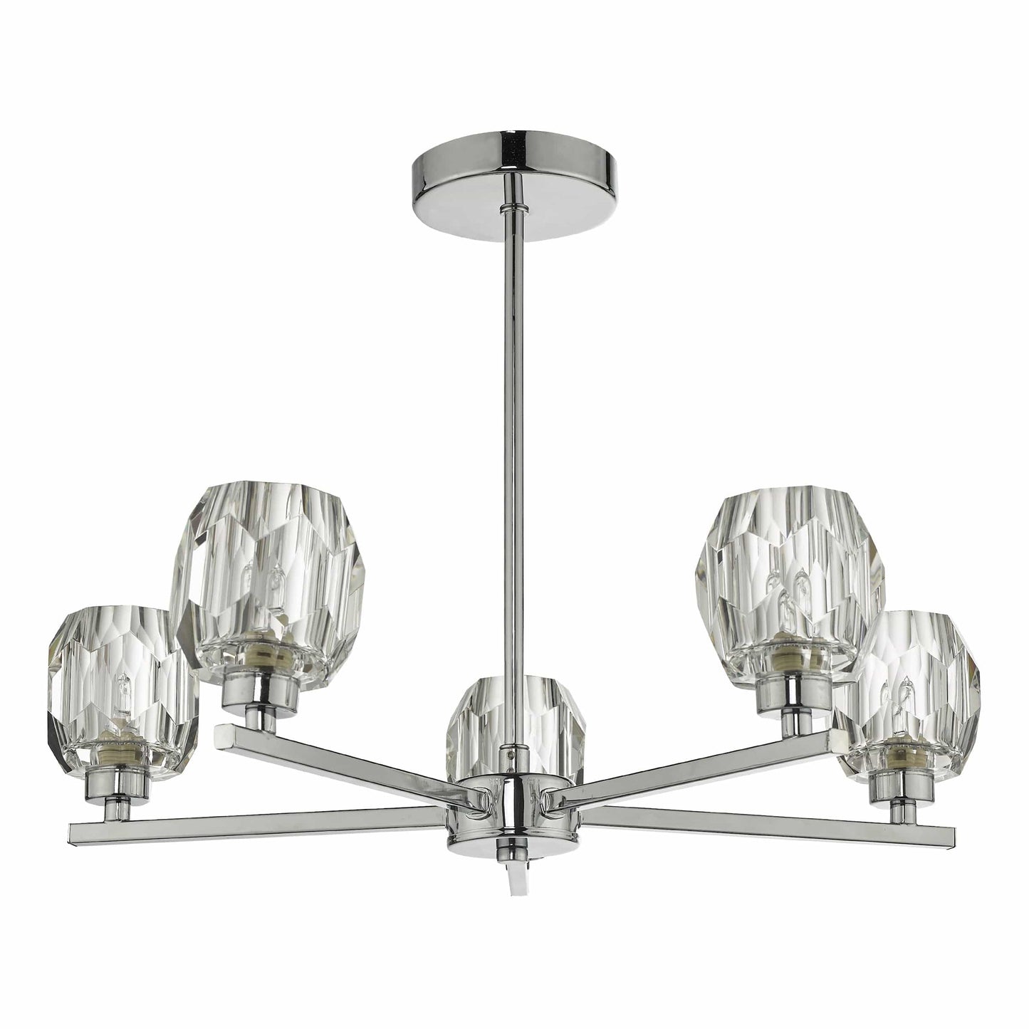 dar lighting Idina 5 Light Semi Flush Polished Chrome IDI5450