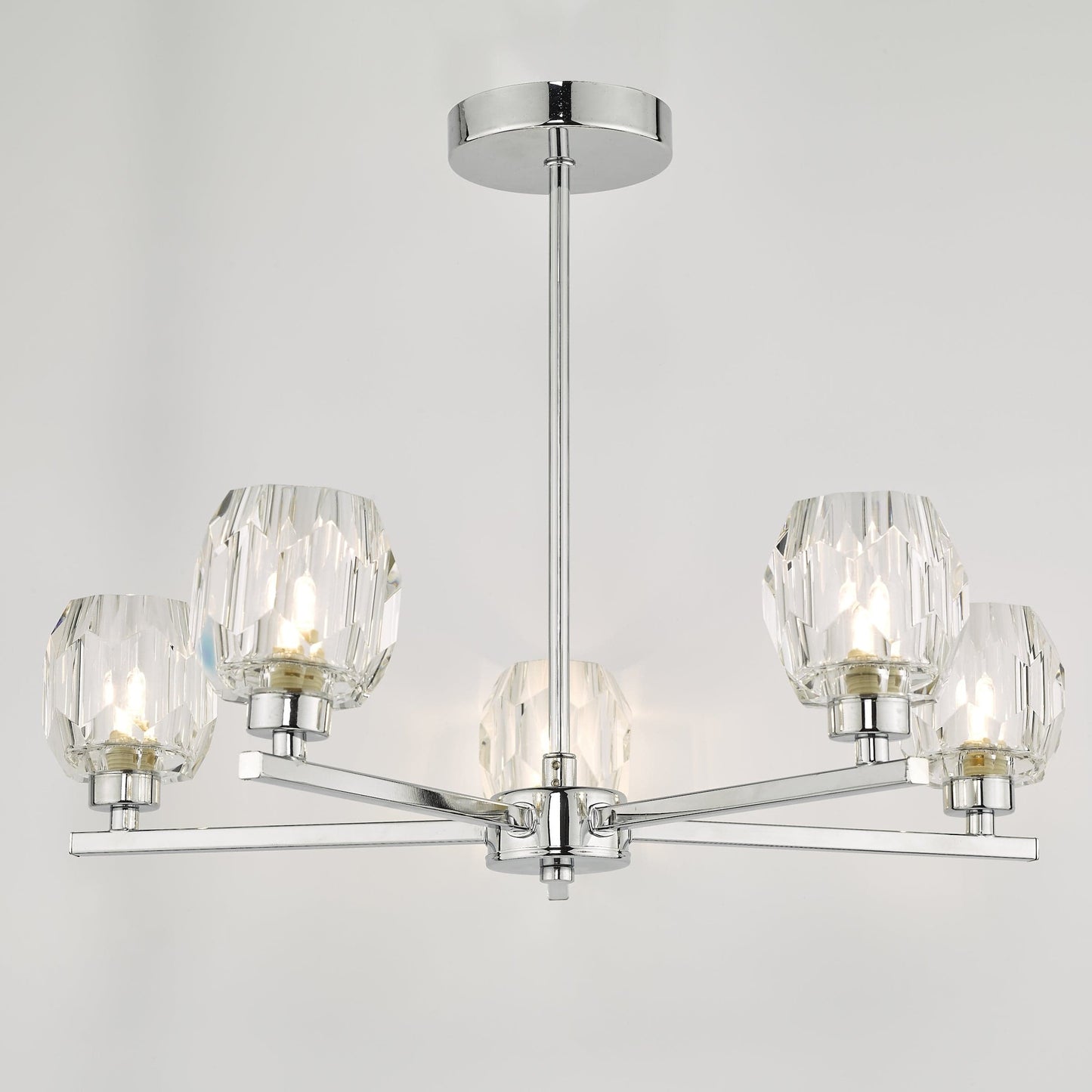 dar lighting Idina 5 Light Semi Flush Polished Chrome IDI5450