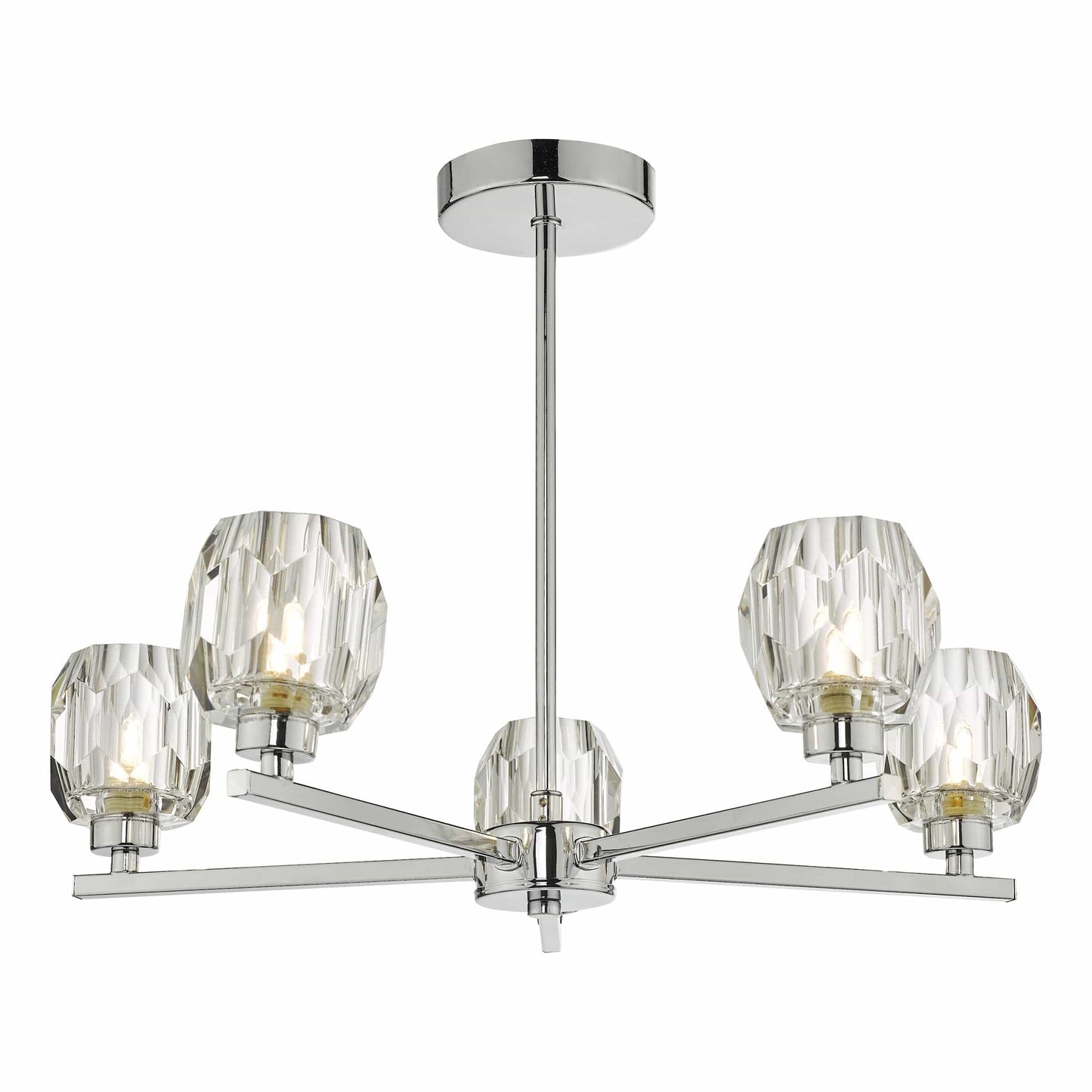 dar lighting Idina 5 Light Semi Flush Polished Chrome IDI5450