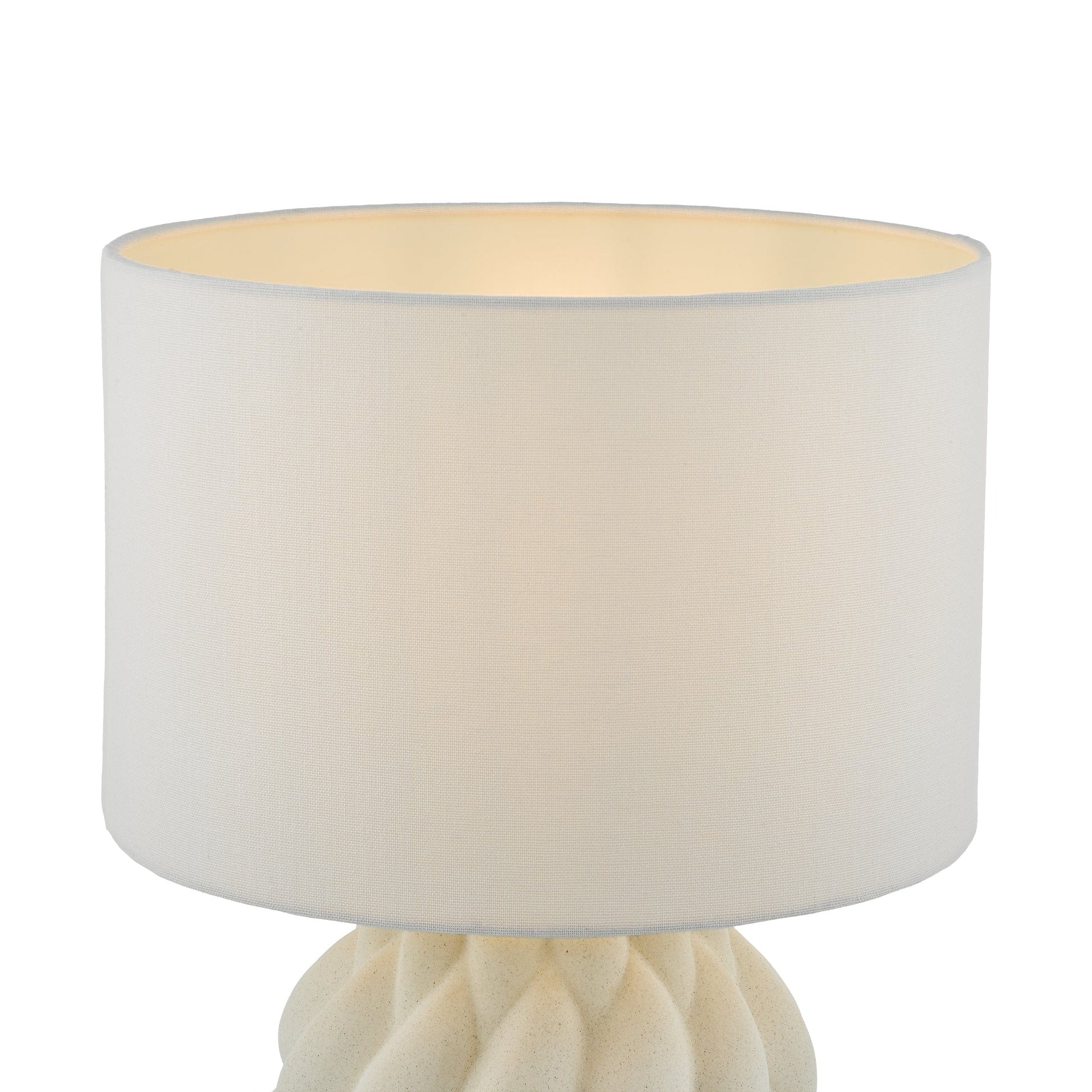 dar lighting Idonia Table Lamp White With Shade IDO422