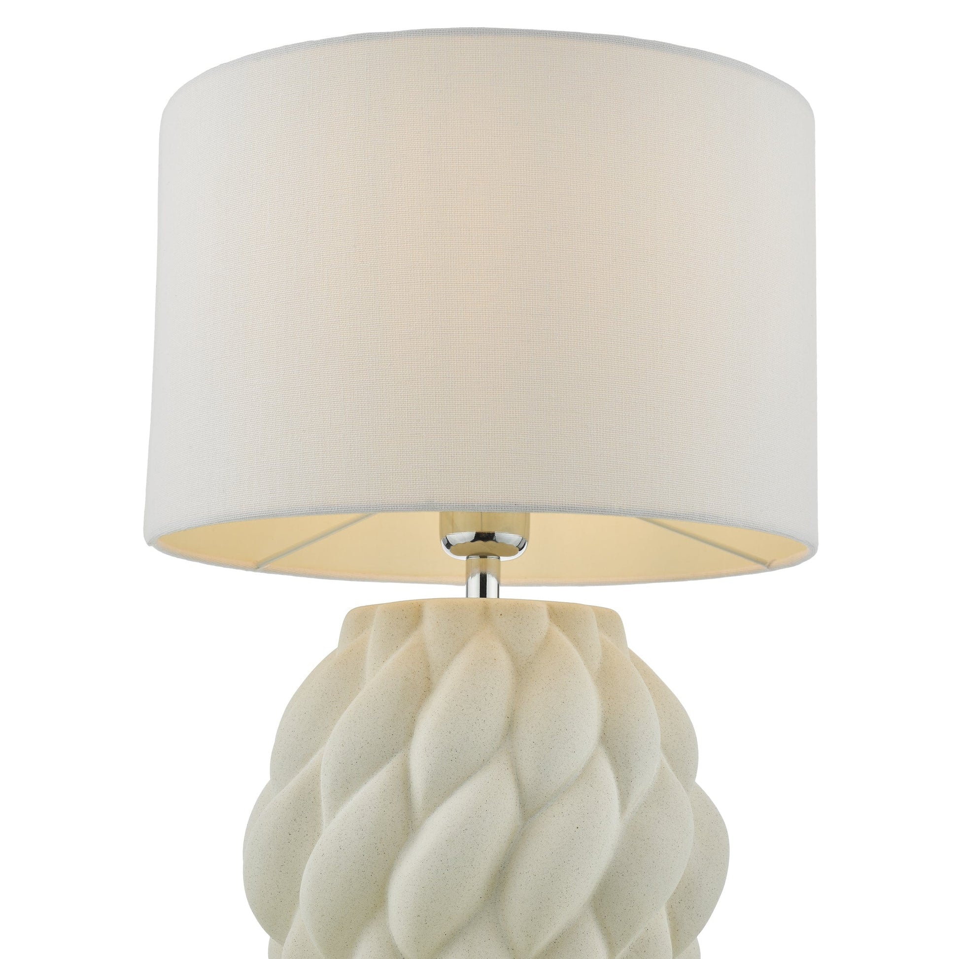 dar lighting Idonia Table Lamp White With Shade IDO422