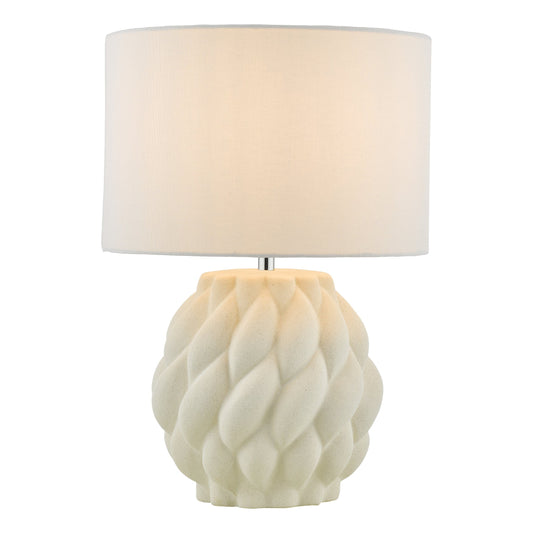 dar lighting Idonia Table Lamp White With Shade IDO422