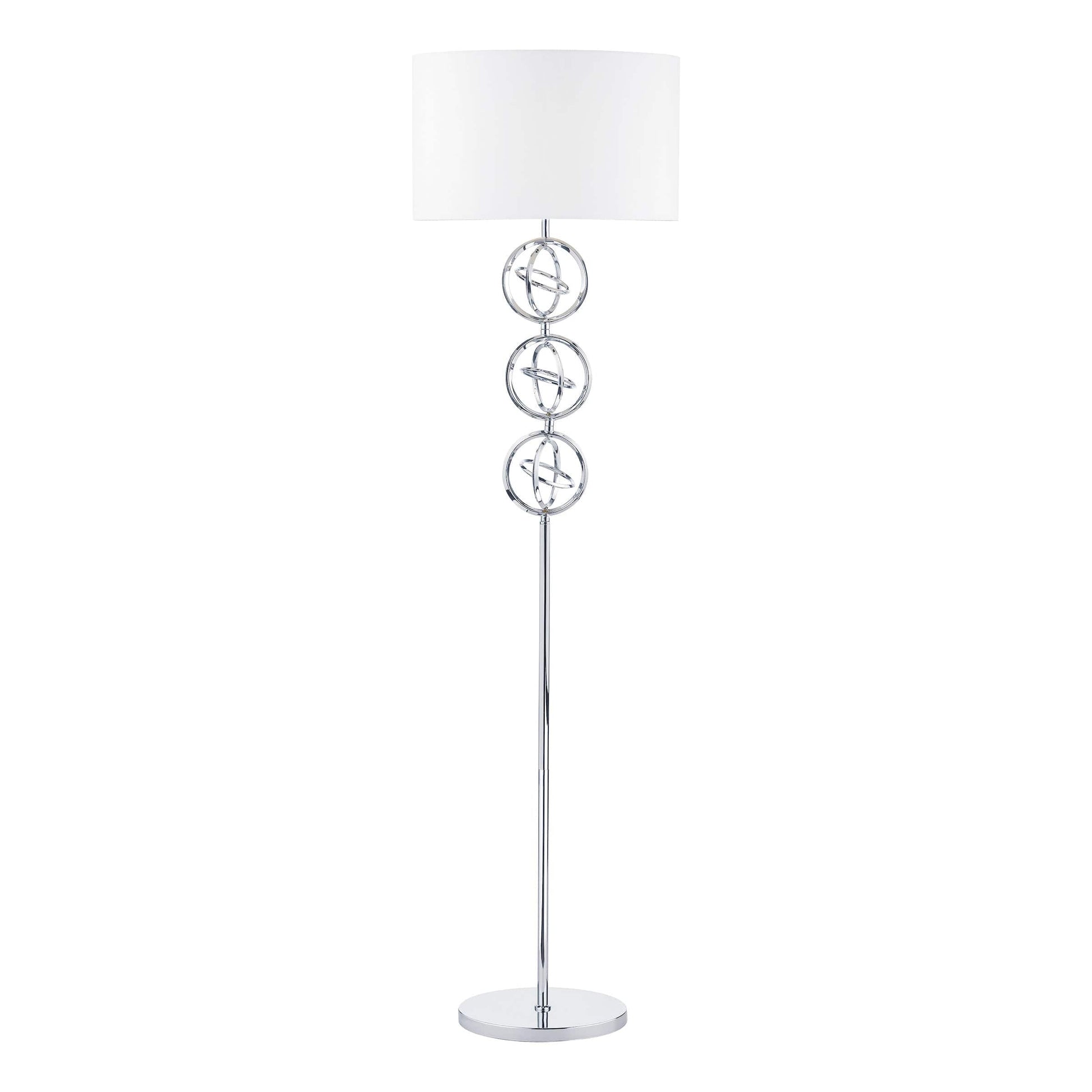 dar lighting Innsbruck Floor Lamp Polished Chrome With Shade INN4950