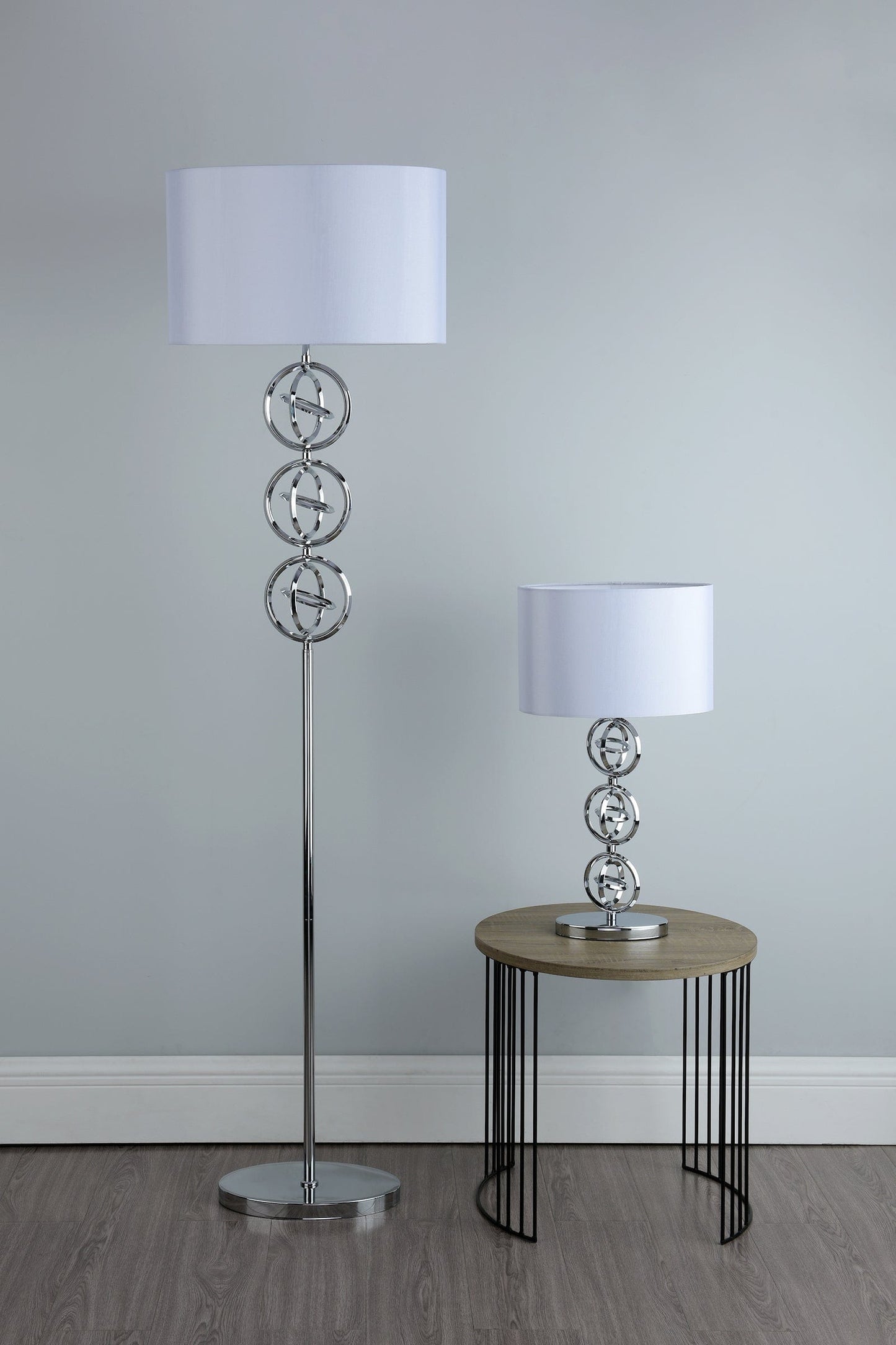 dar lighting Innsbruck Table Lamp Polished Chrome With Shade INN4250