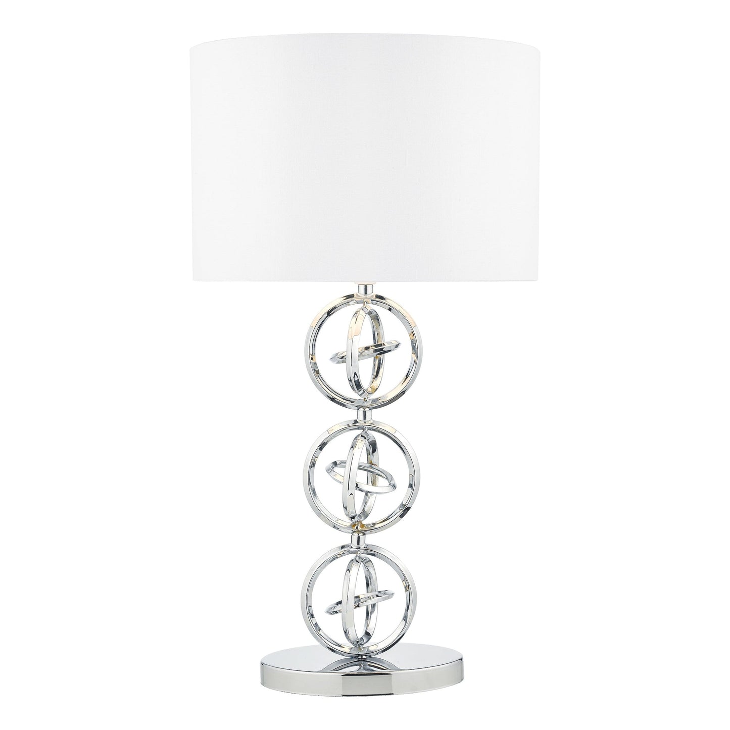 dar lighting Innsbruck Table Lamp Polished Chrome With Shade INN4250