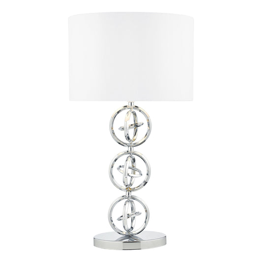 dar lighting Innsbruck Table Lamp Polished Chrome With Shade INN4250