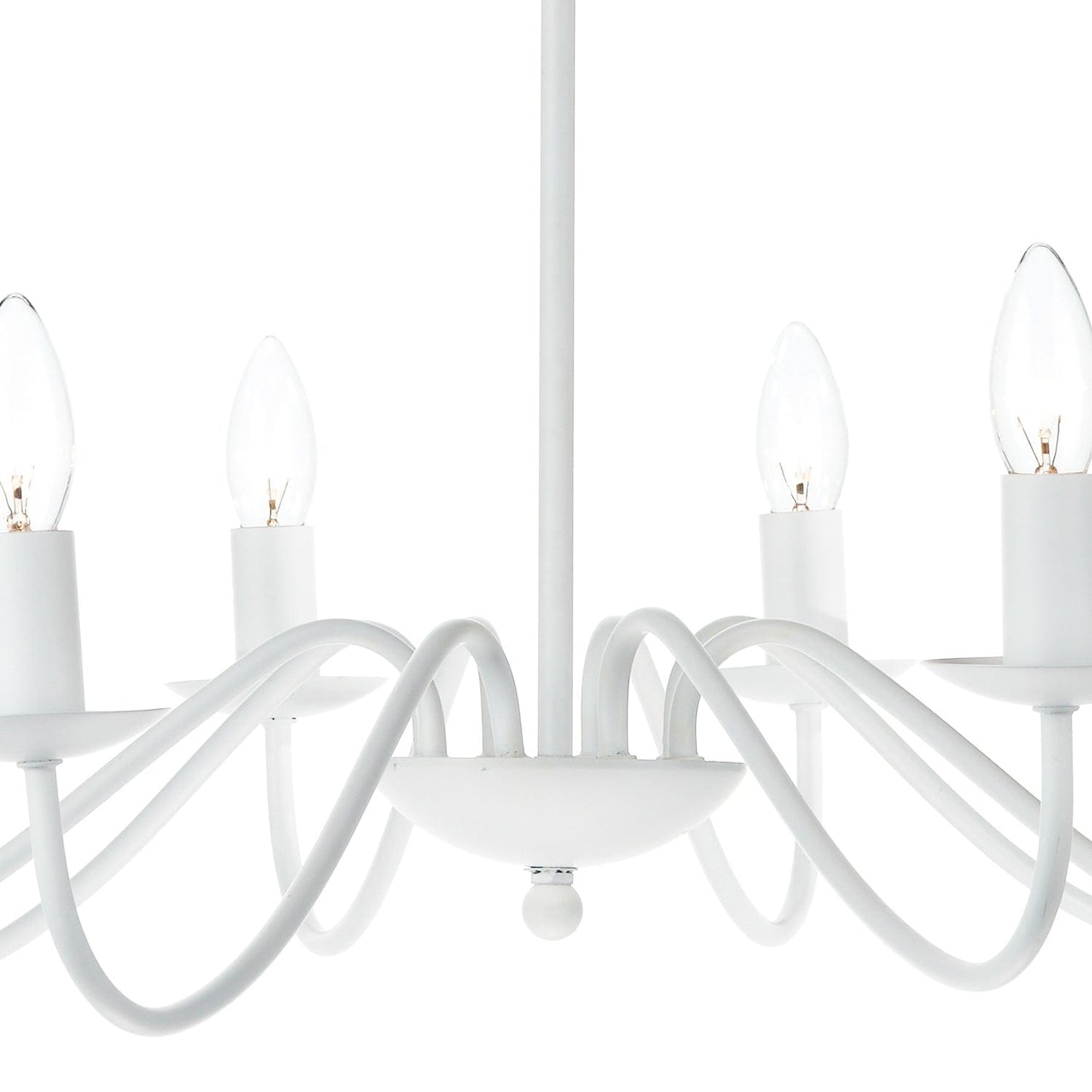 dar lighting Irwin 8 Light Pendant Dual Mount White IRW0802