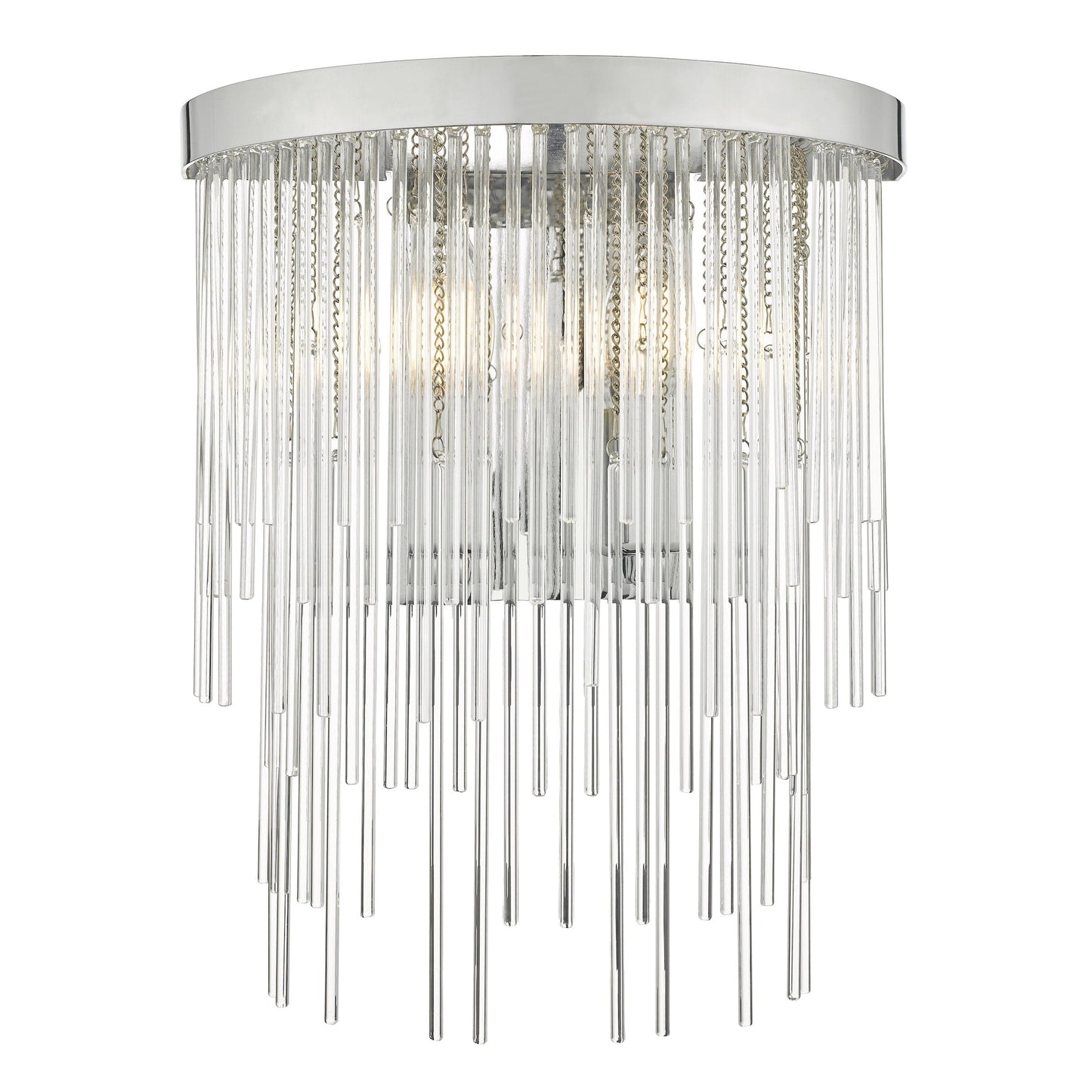 dar lighting Isla 2 Light Wall Light Polished Chrome And Clear Glass ISL0950