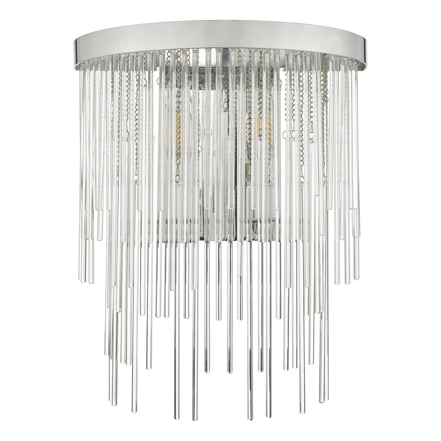 dar lighting Isla 2 Light Wall Light Polished Chrome And Clear Glass ISL0950