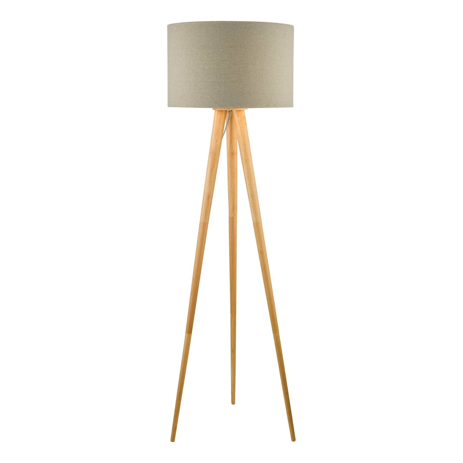 dar lighting Ivor Tripod Floor Lamp Light Oak Base Only IVO4943