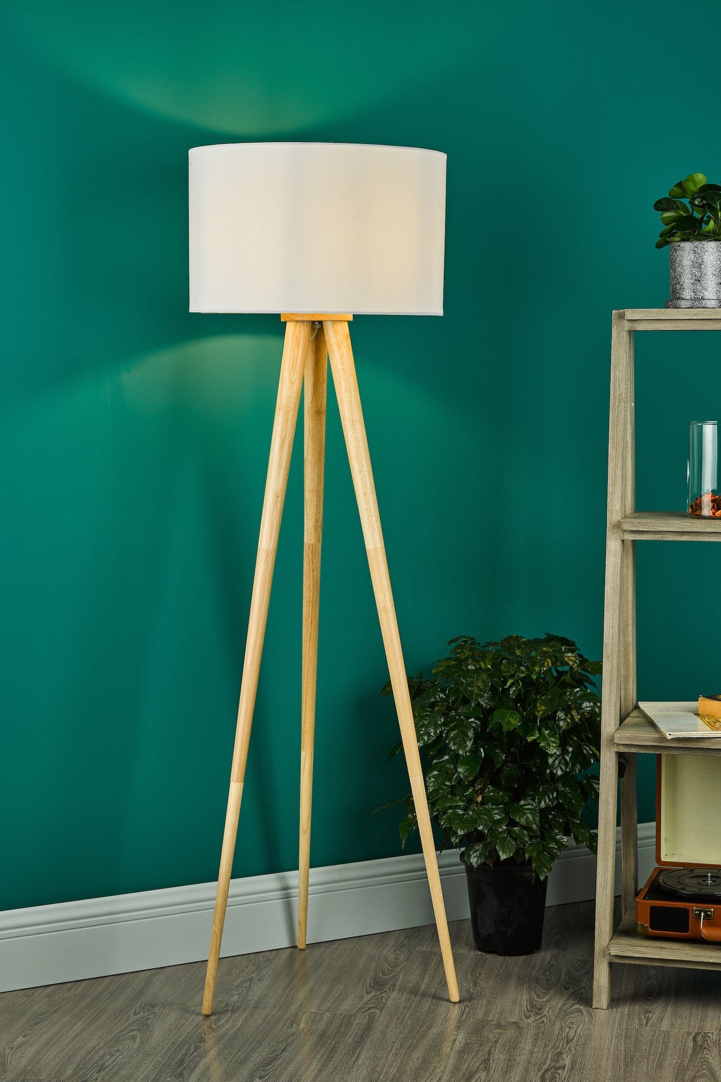dar lighting Ivor Tripod Floor Lamp Light Oak Base Only IVO4943